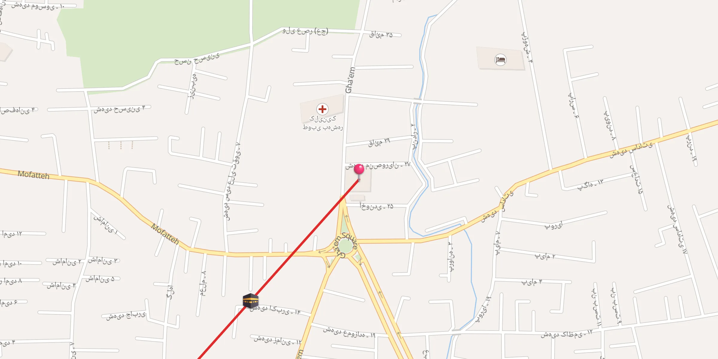 Carte de localisation : مسجد قائم