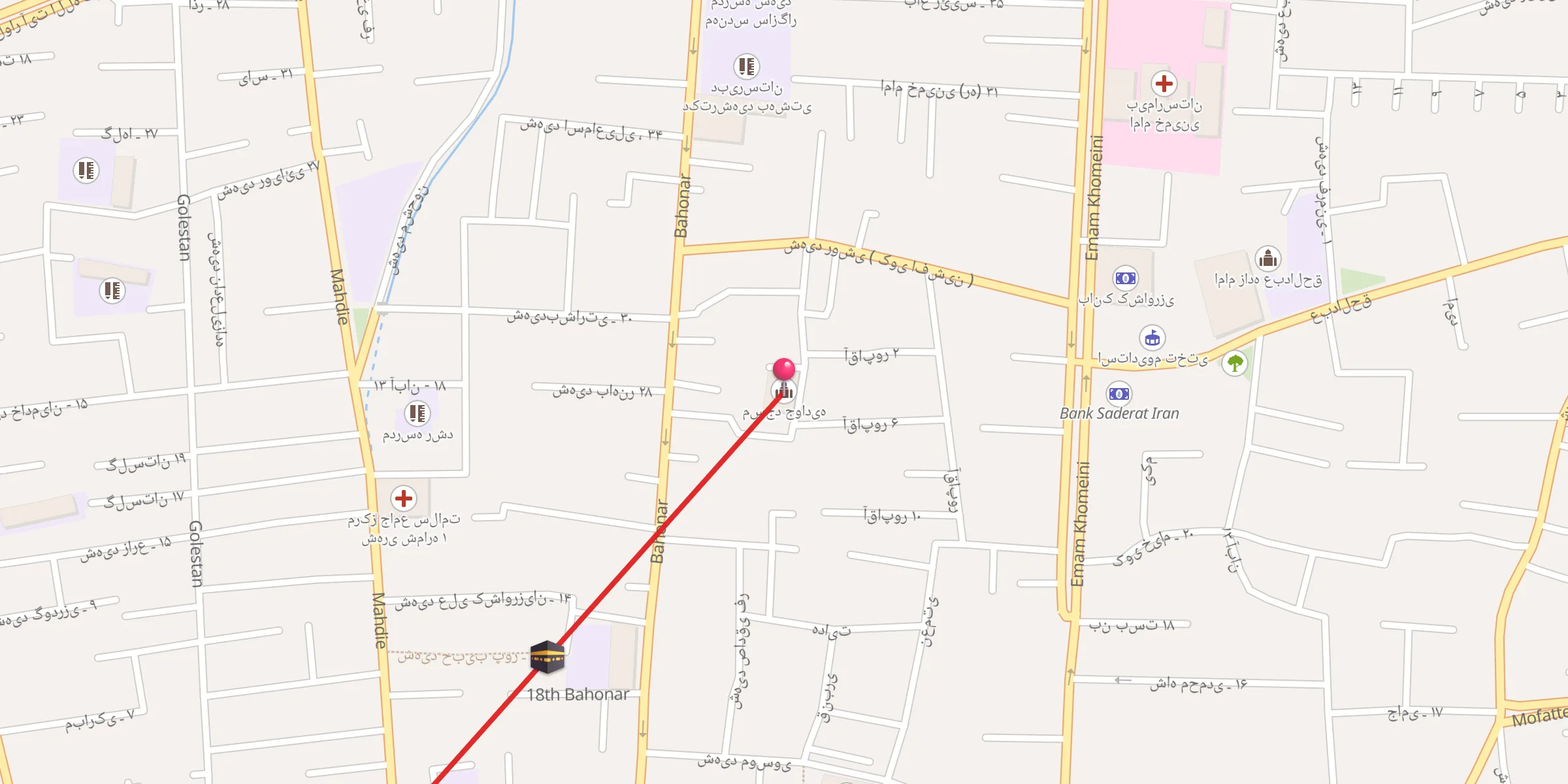 Carte de localisation : مسجد جوادیه