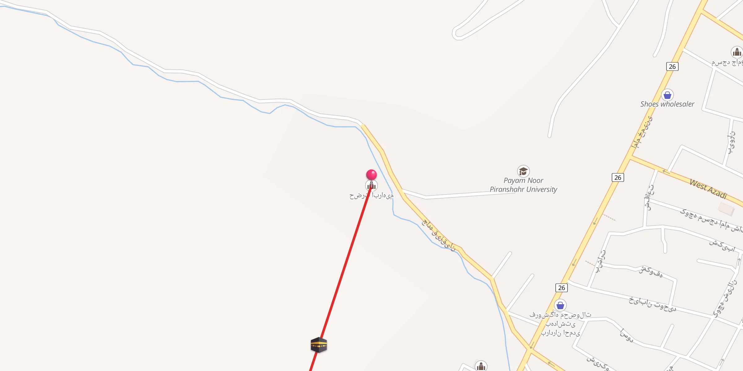 Carte de localisation : حضرت ابراهیم