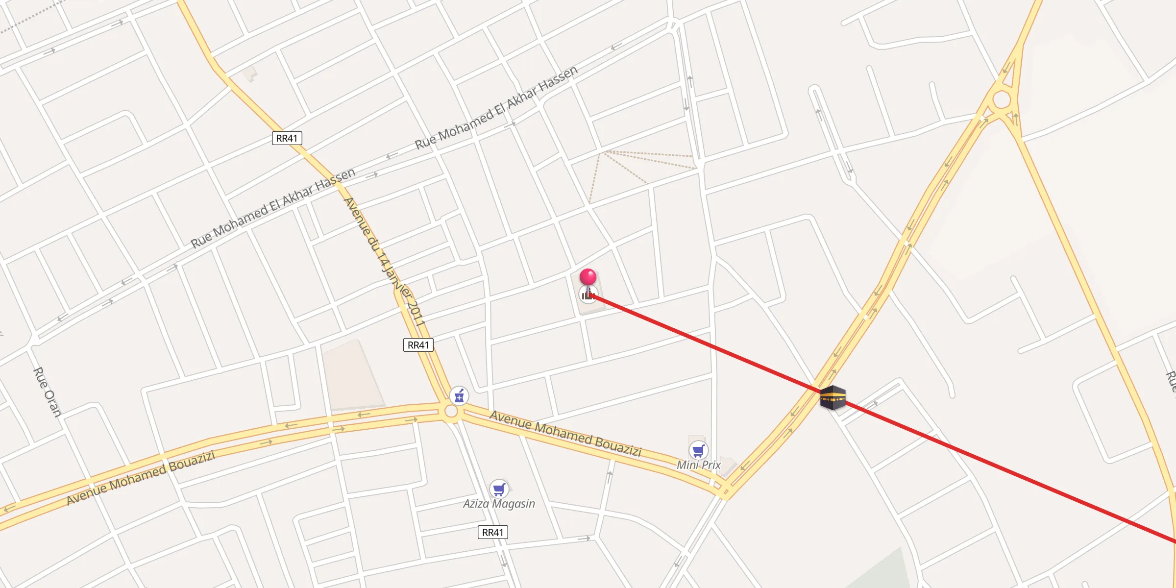 Carte de localisation : مسجد