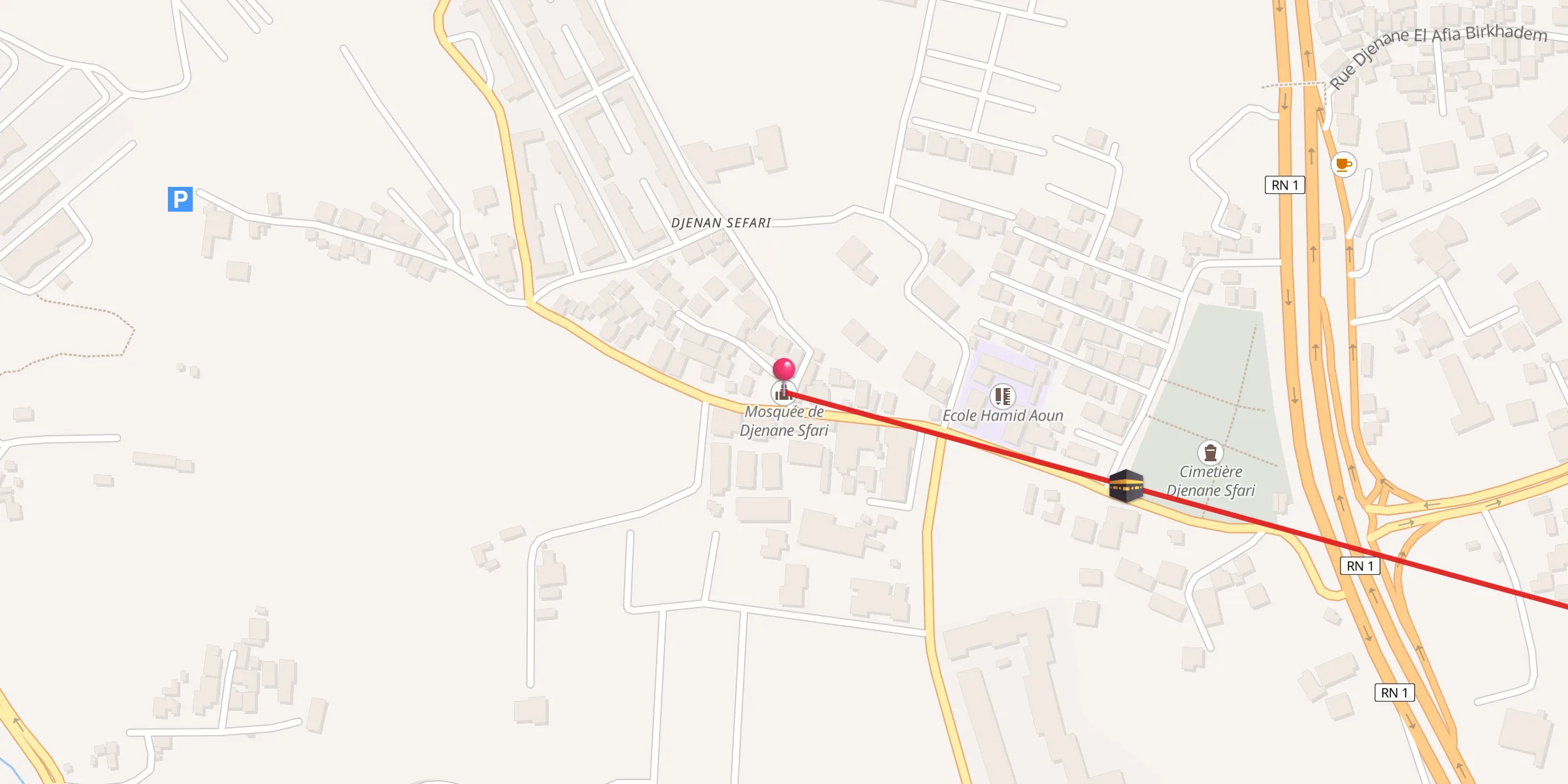 Carte de localisation : Mosquée de Djenane Sfari