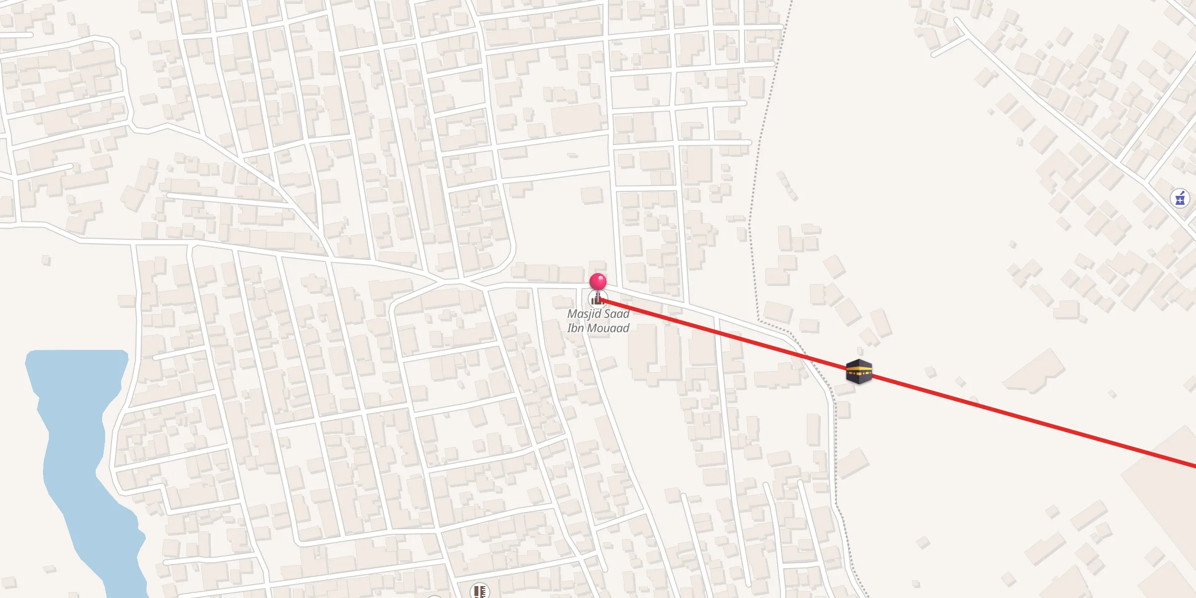 Carte de localisation : مسجد سعد إبن معاذ