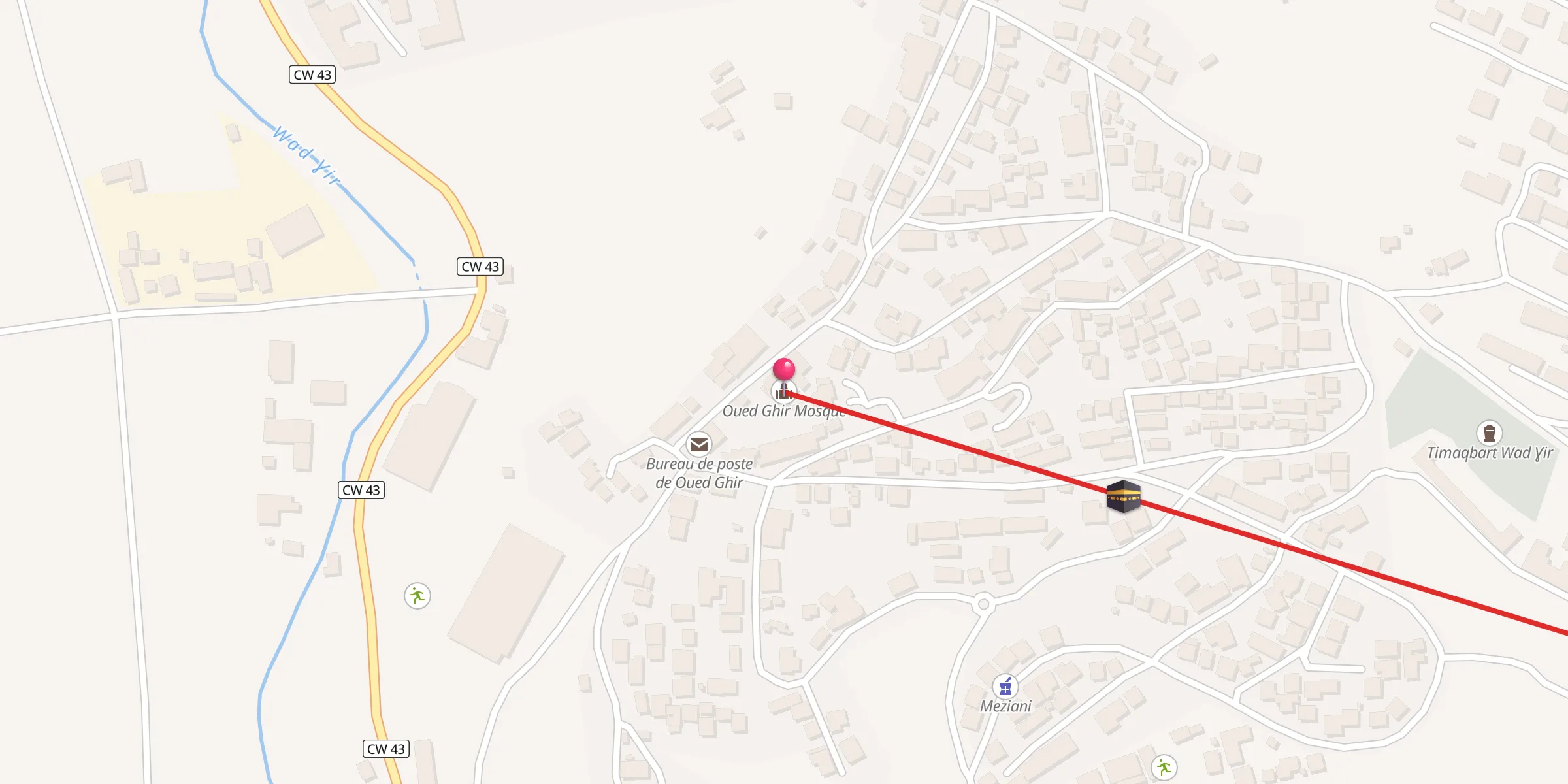 Carte de localisation : Mosquée Oued Ghir