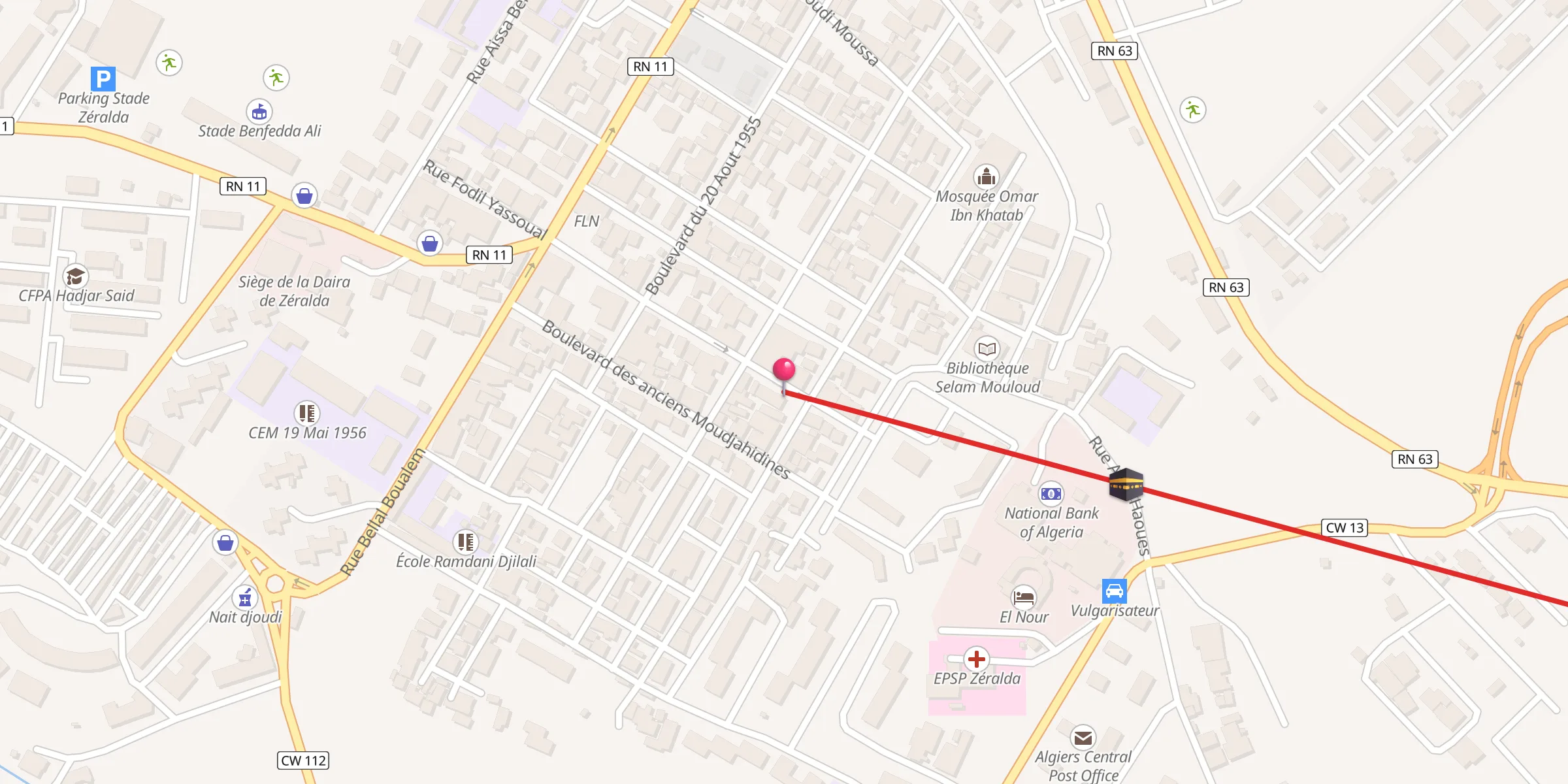 Carte de localisation : Mosquée Bachir El Ibrahimi