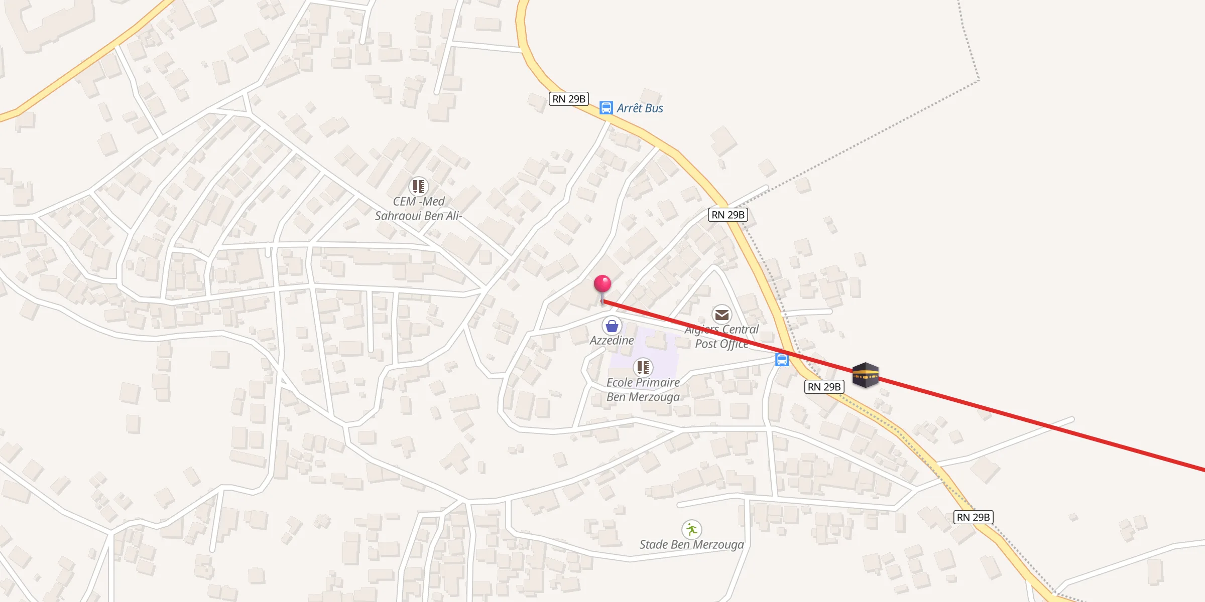 Carte de localisation : Mosquée Emir Abdelkader
