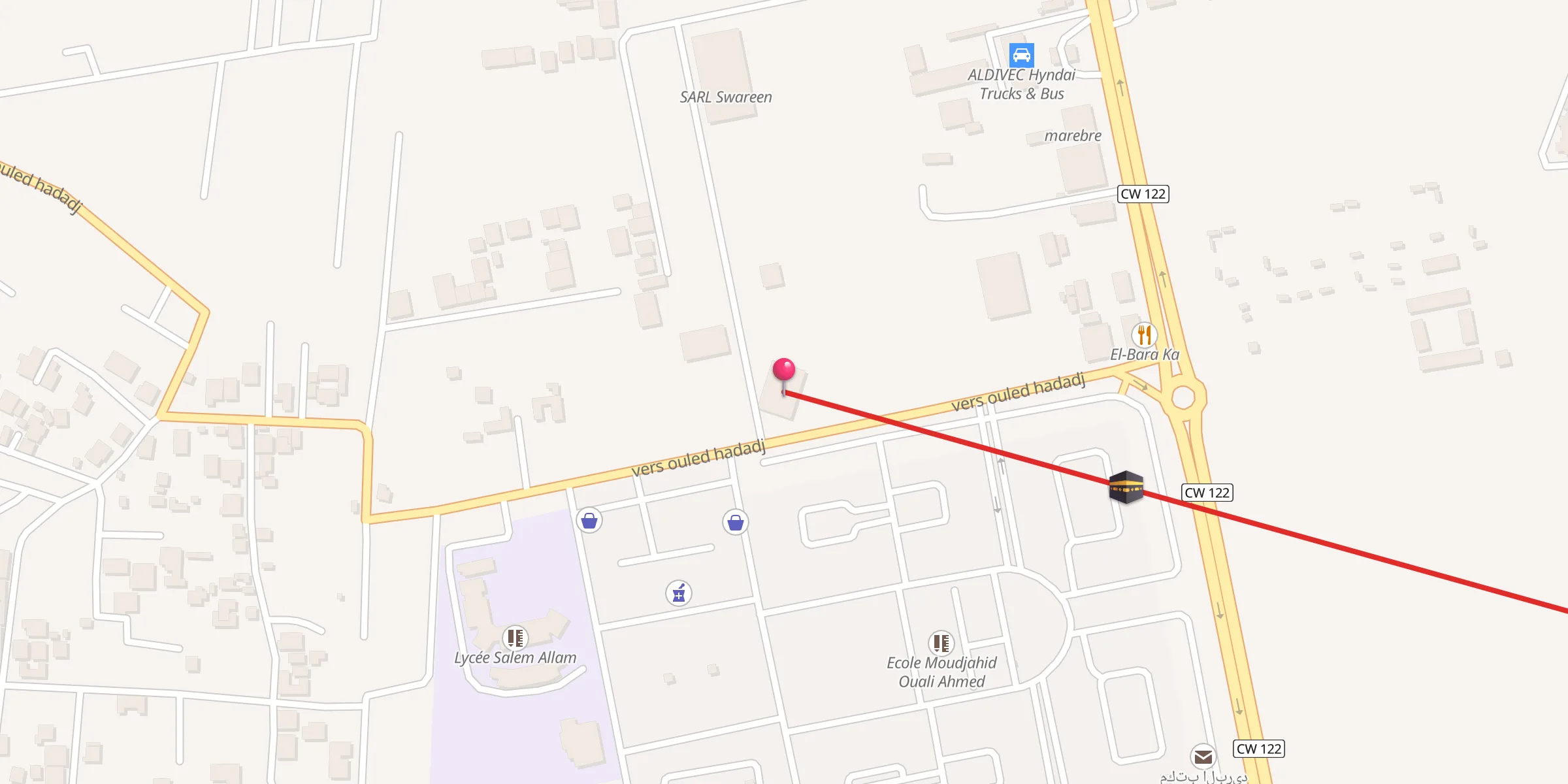 Carte de localisation : مسجد عمر بن الخطاب رضي الله عنه