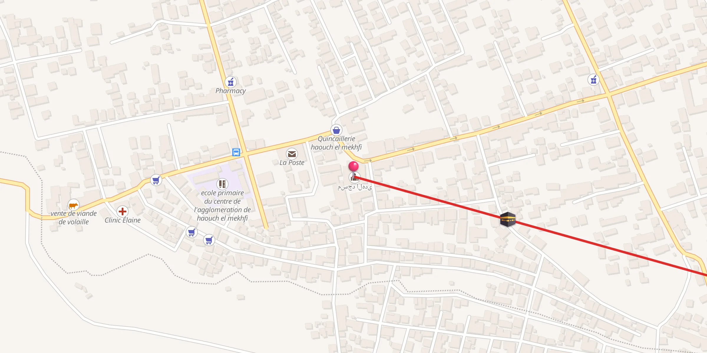 Carte de localisation : مسجد الهدى