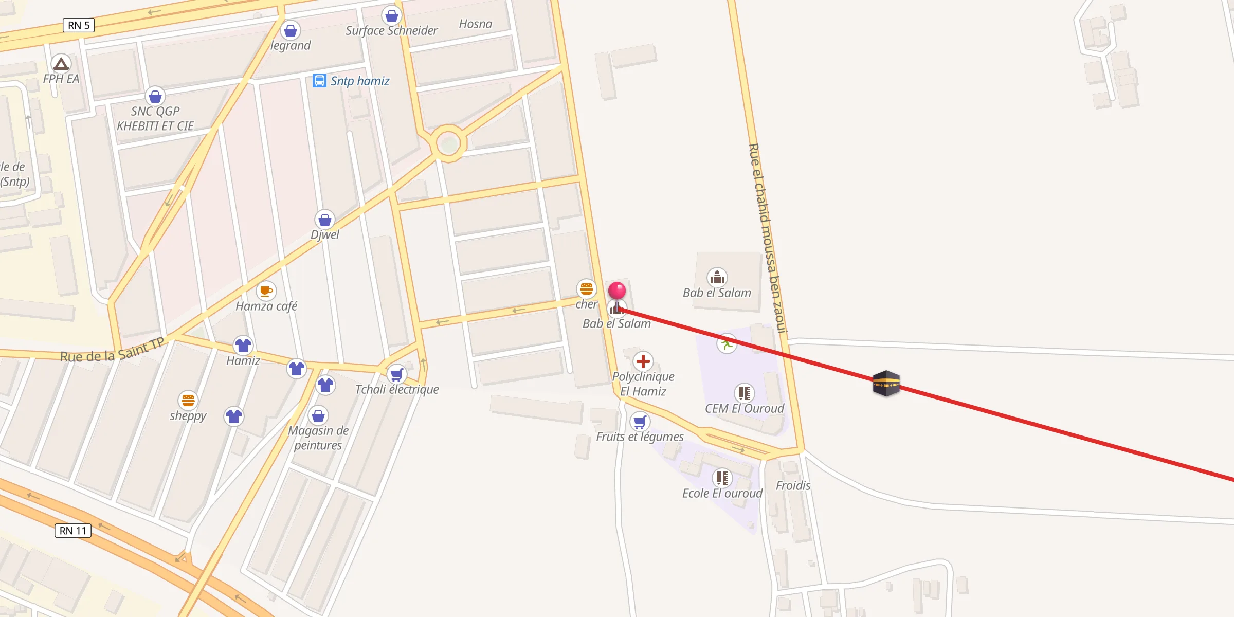 Carte de localisation : Bab el Salam