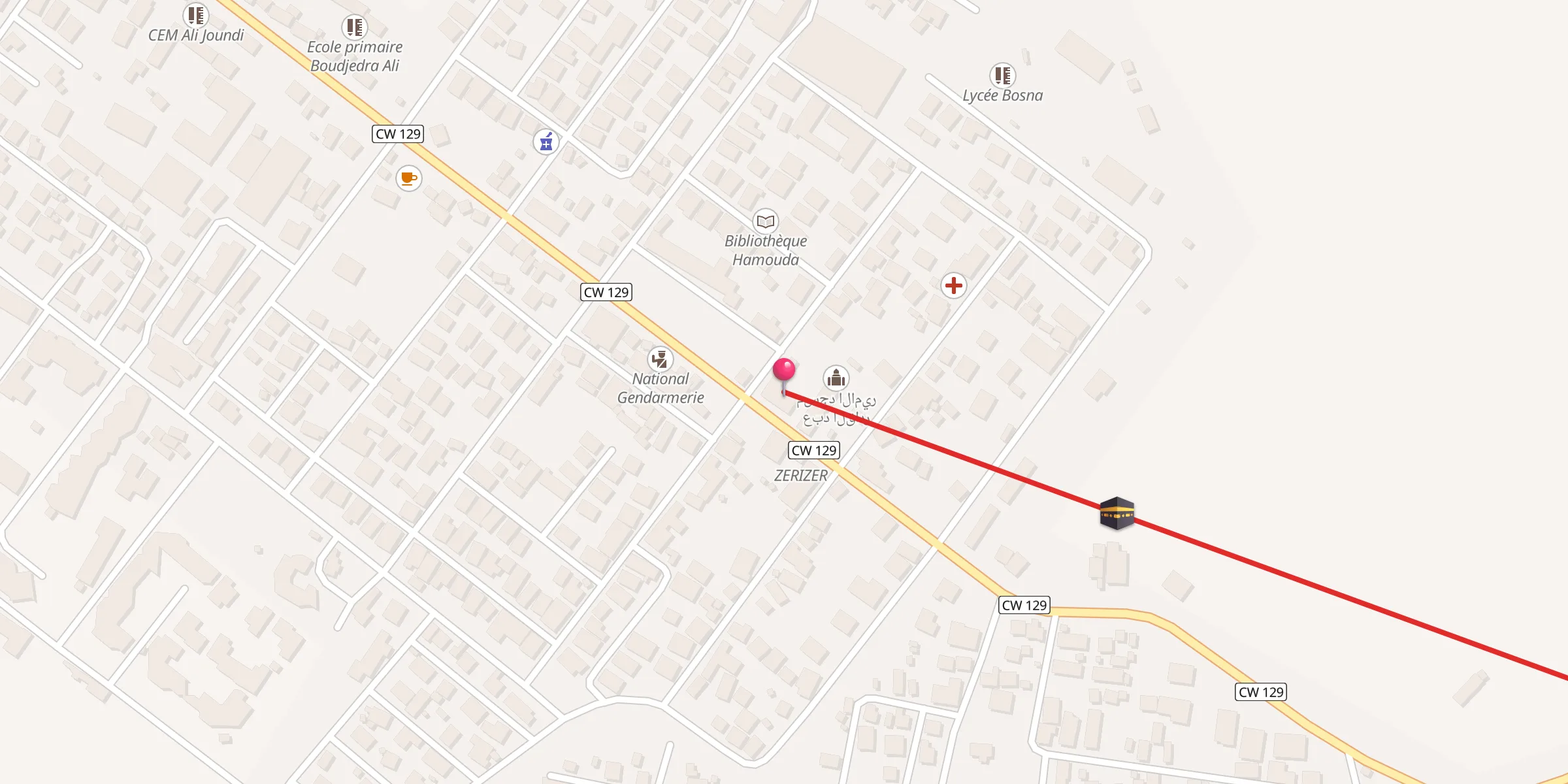 Carte de localisation : مسجد الأمير عبد القادر