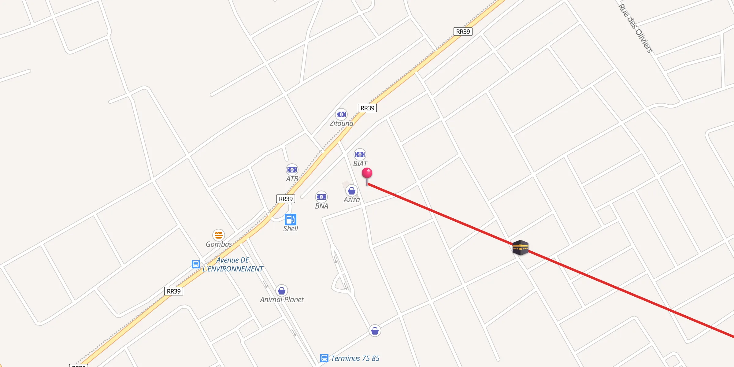Carte de localisation : Mosquée Ahmadi