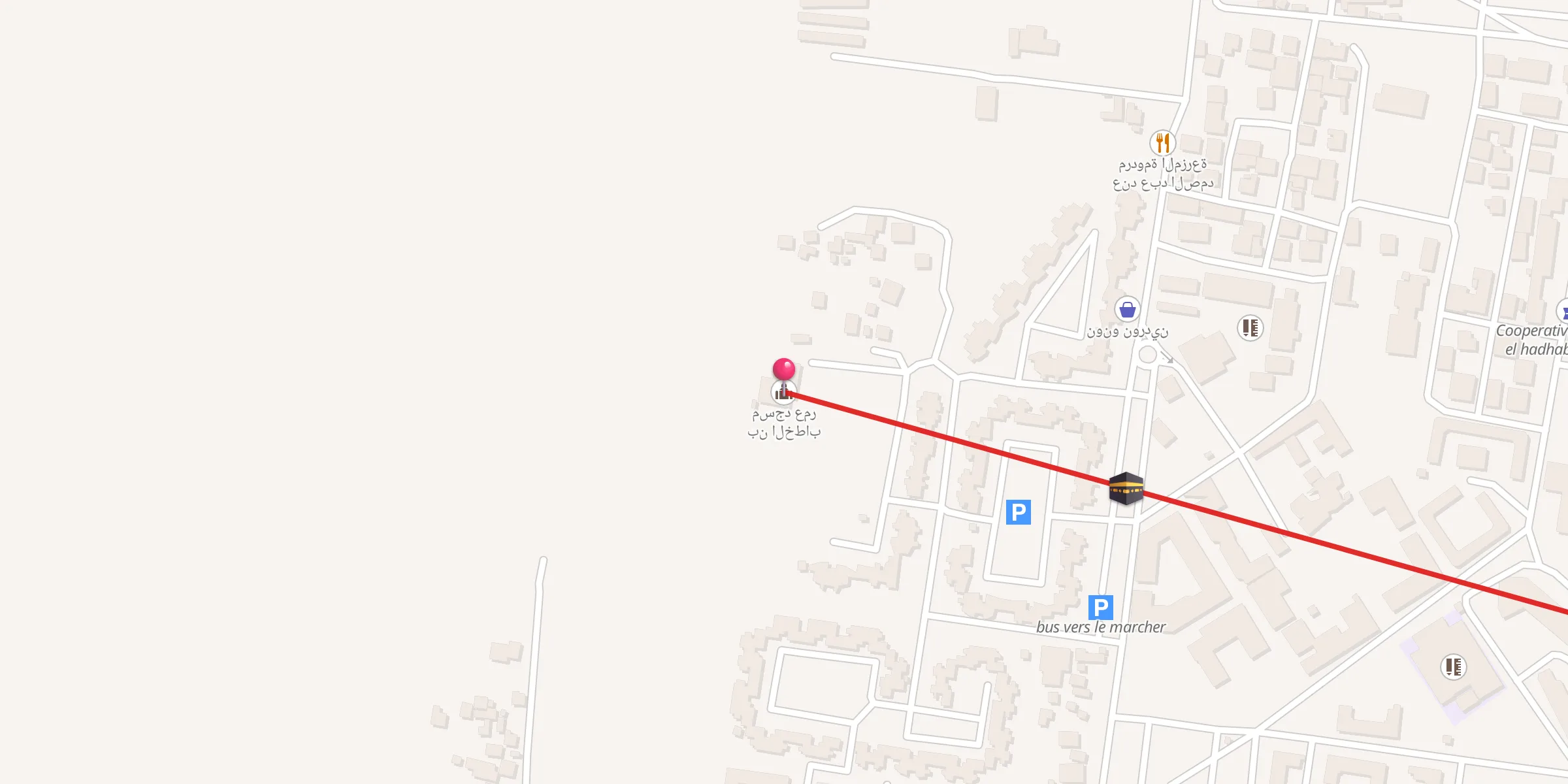Carte de localisation : مسجد عمر بن الخطاب
