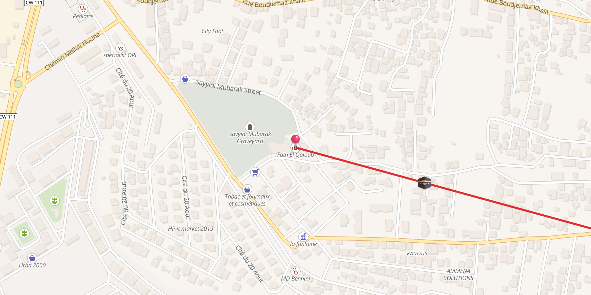 Carte de localisation : Fath El Qoloub فتح القلوب