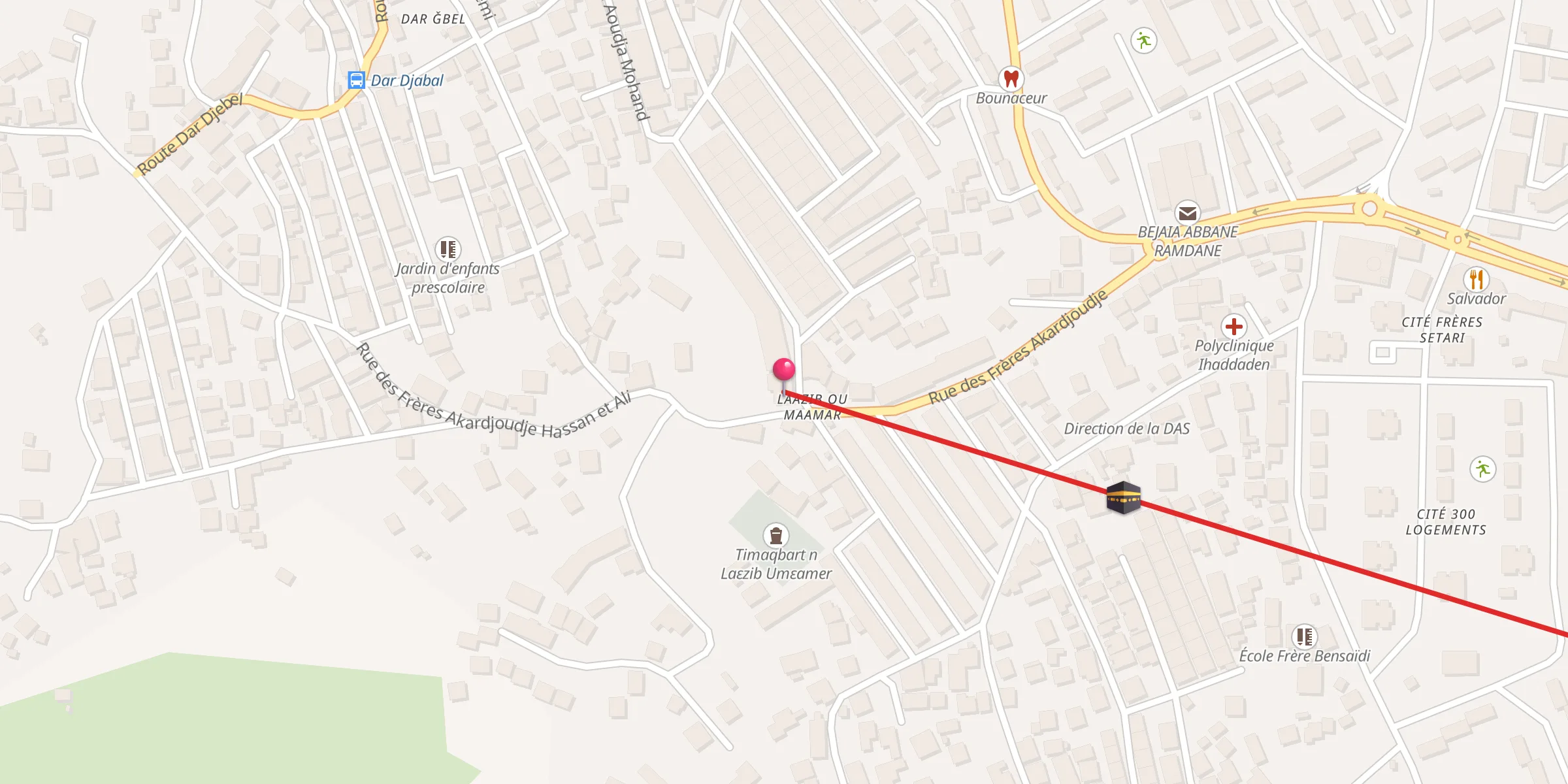 Carte de localisation : Masdjid an-Nour