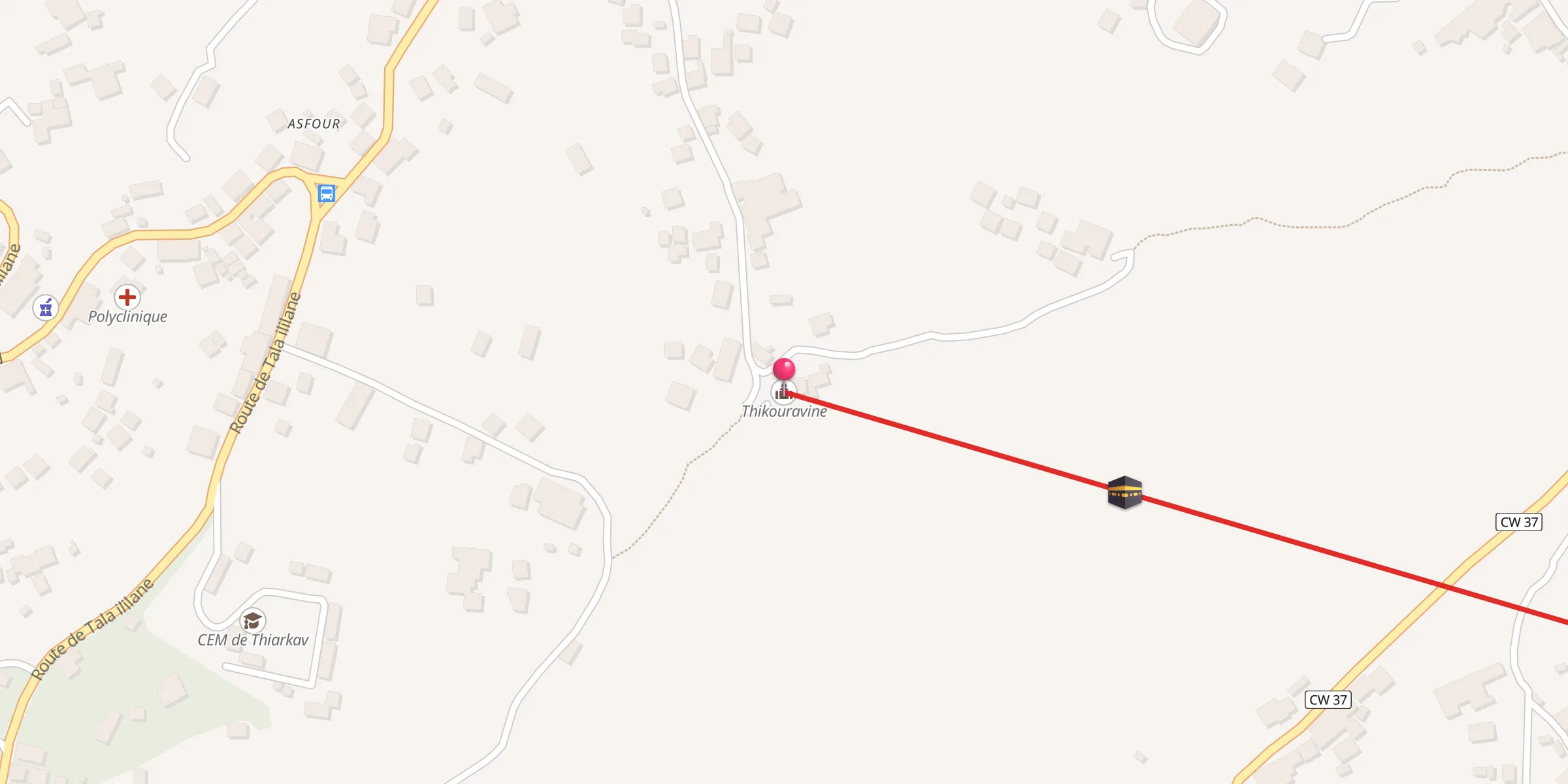 Carte de localisation : Thikouravine