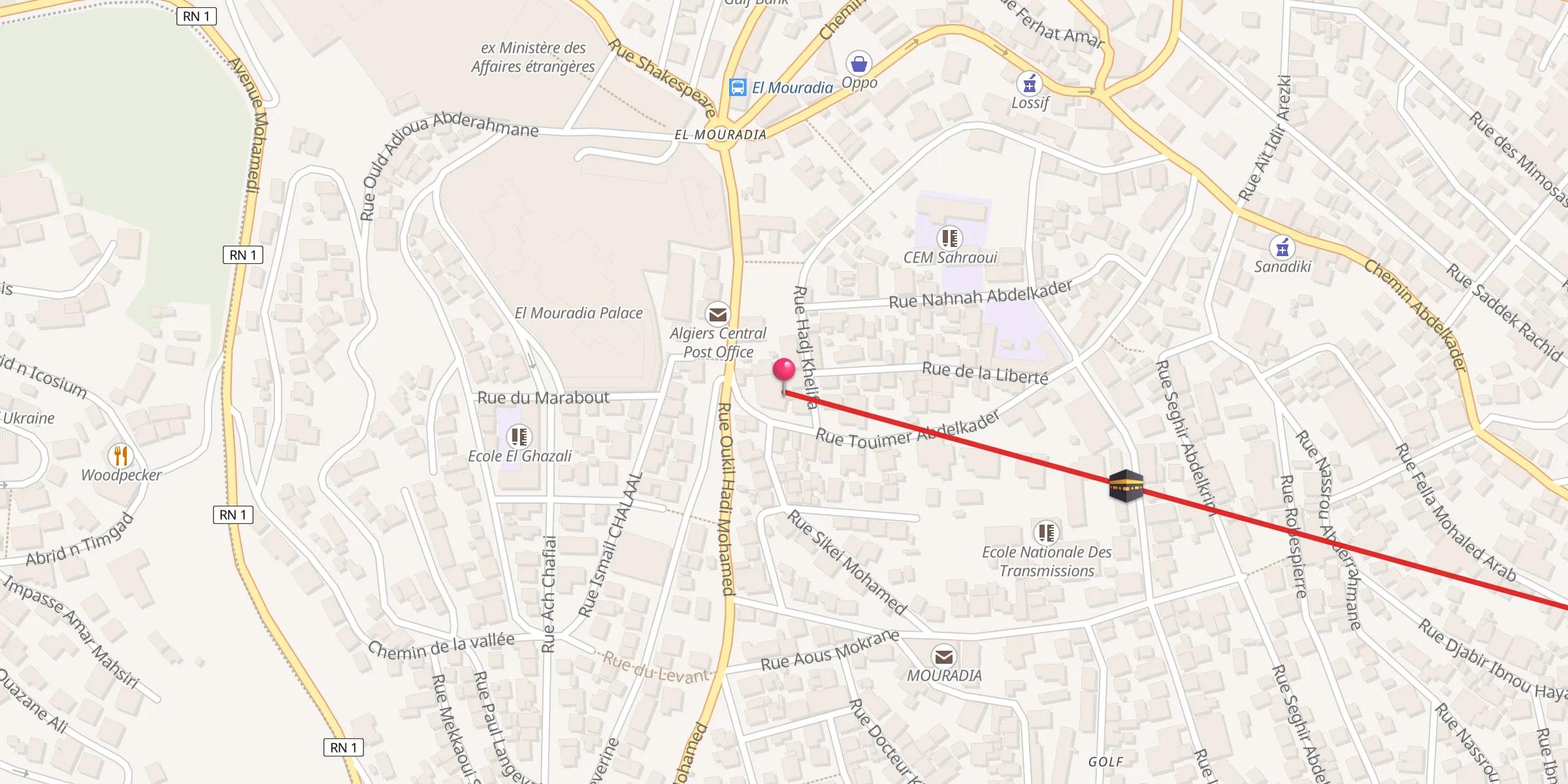 Carte de localisation : Mosquée Abou Bakr Essedik