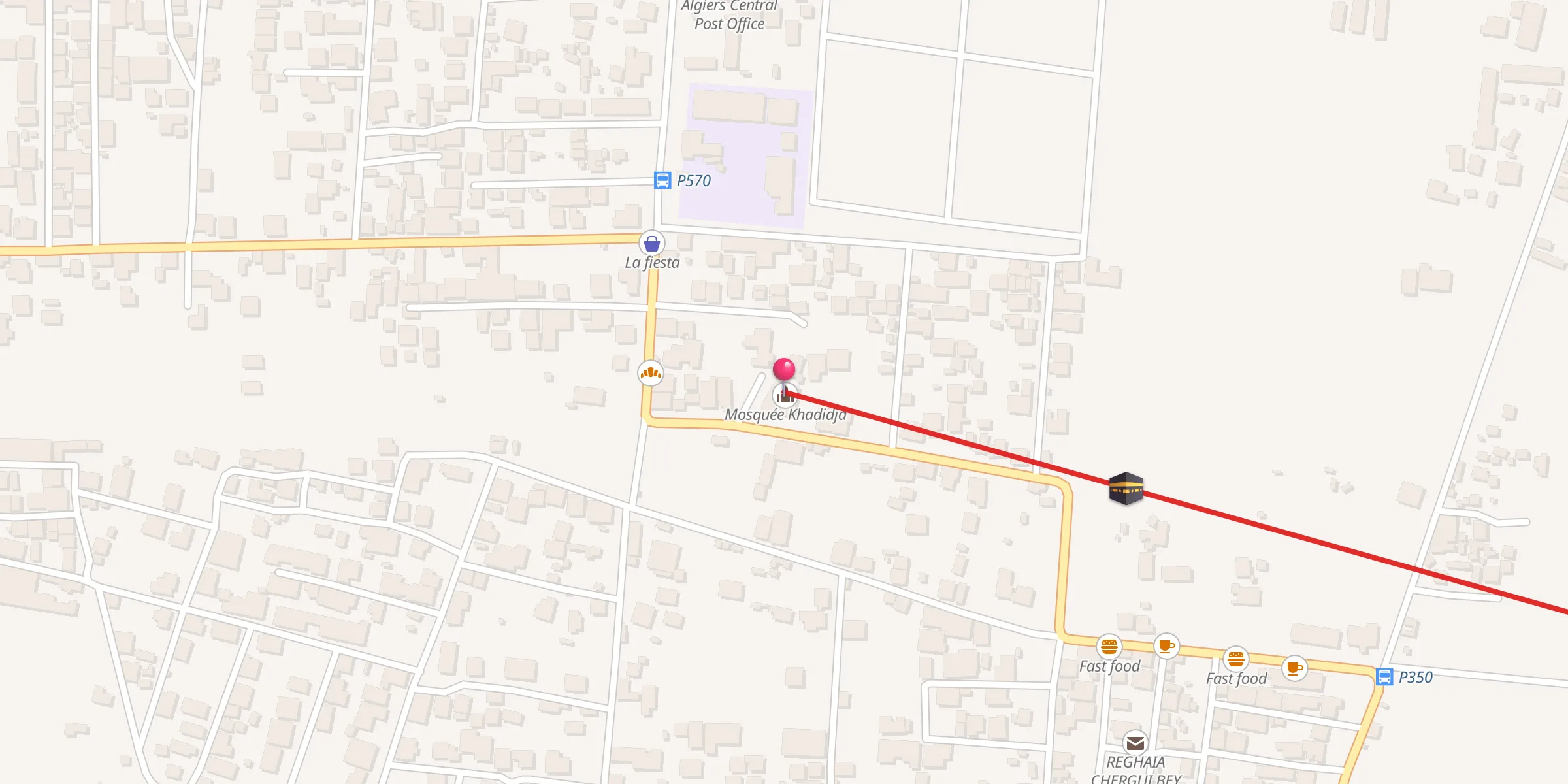 Carte de localisation : Mosquée Khadidja