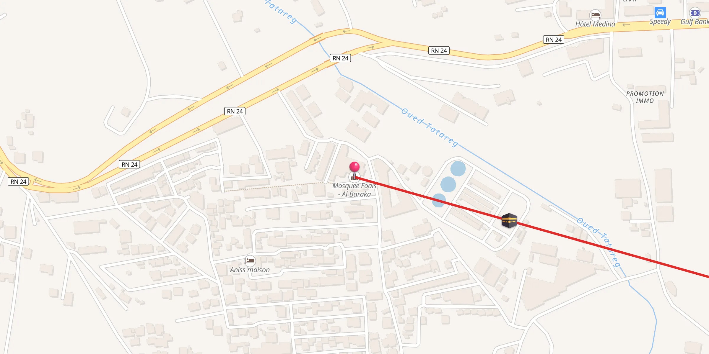 Carte de localisation : Mosquee Foais - Al Baraka