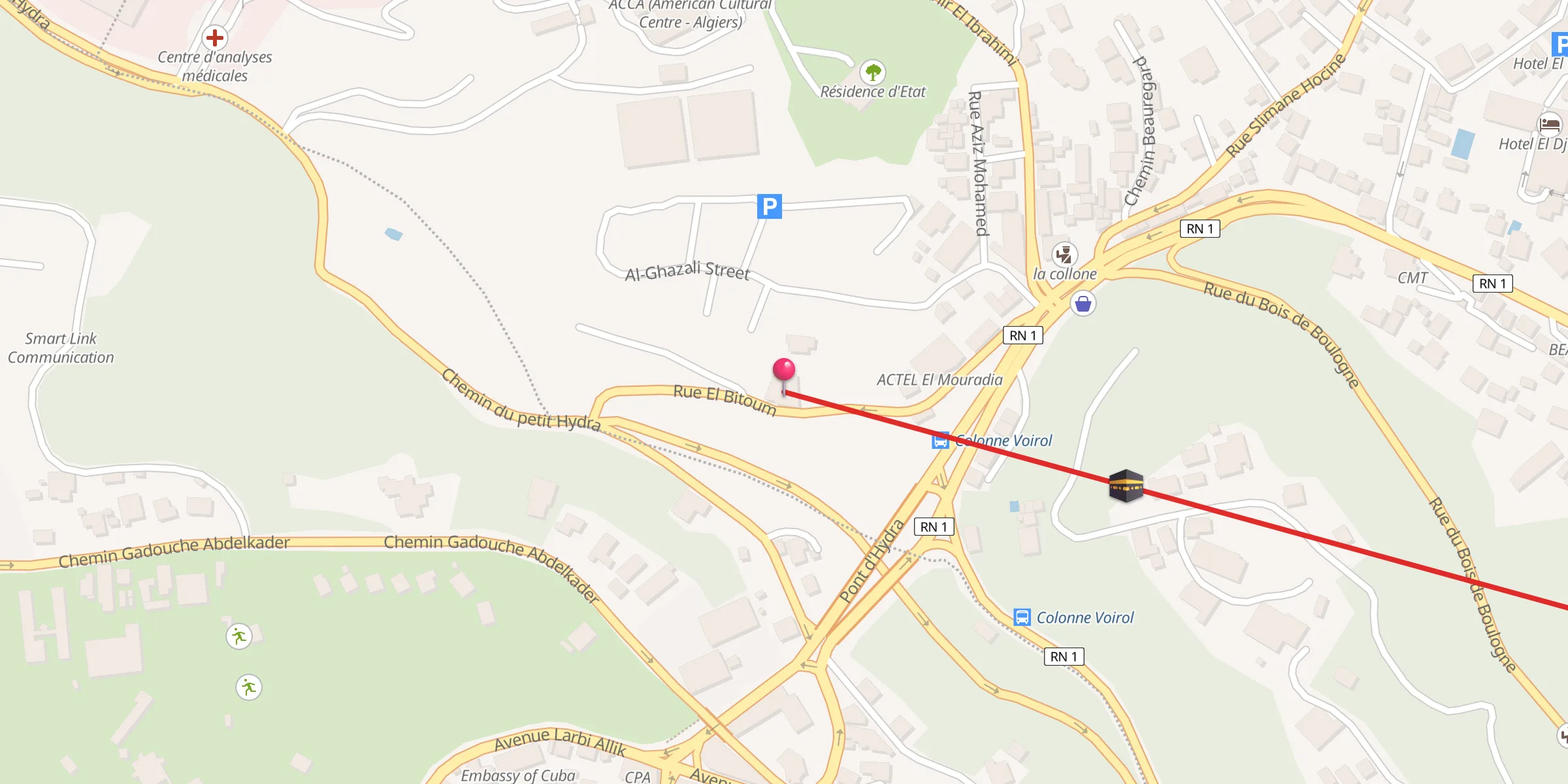Carte de localisation : Mosquée