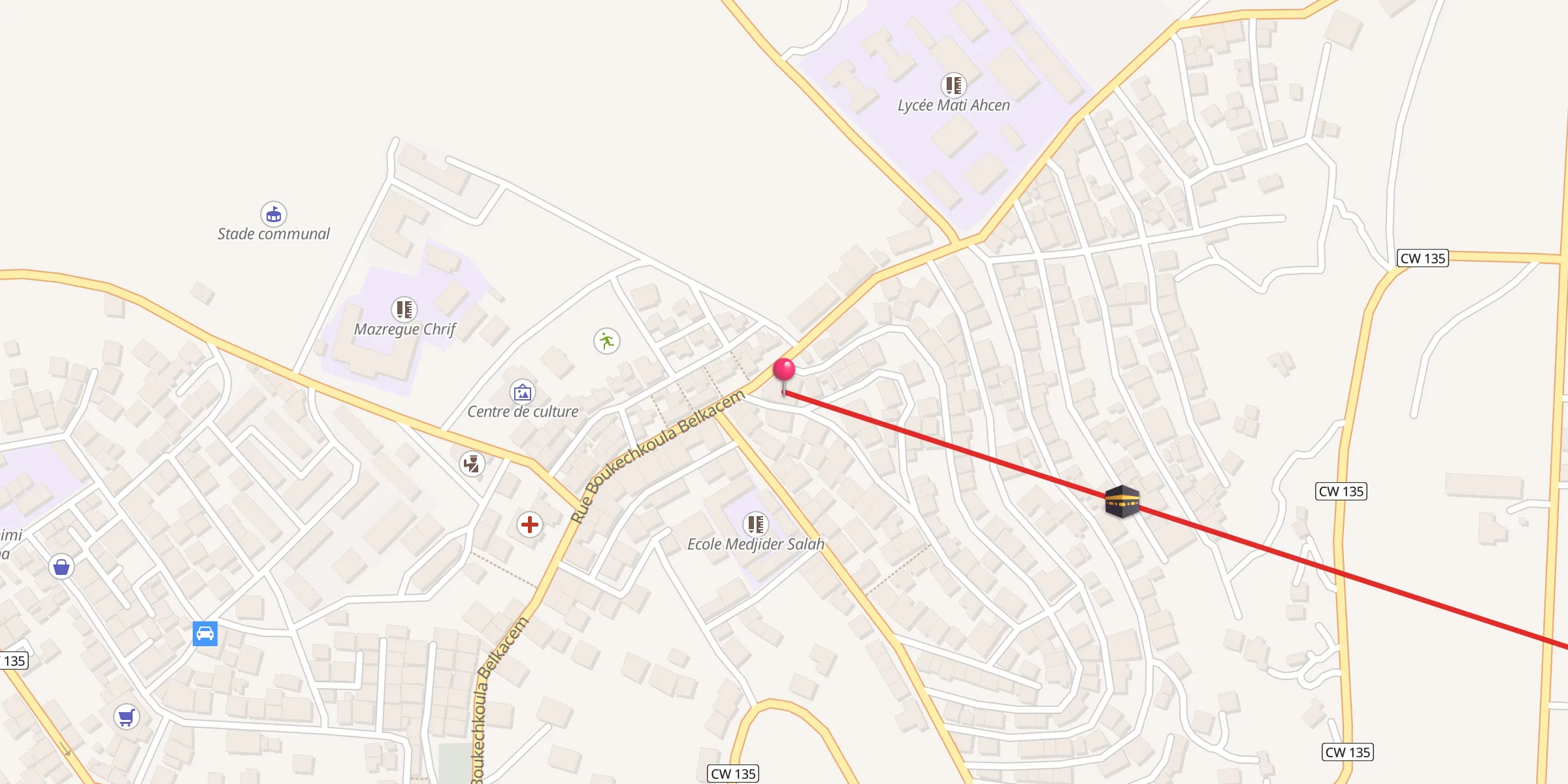 Carte de localisation : مسجد الكوثر