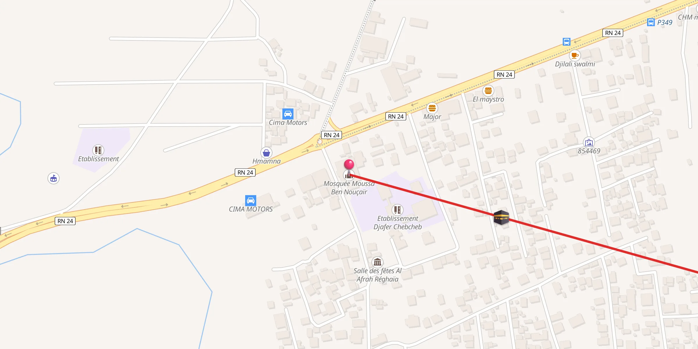Carte de localisation : مسجد موسى بن نصير