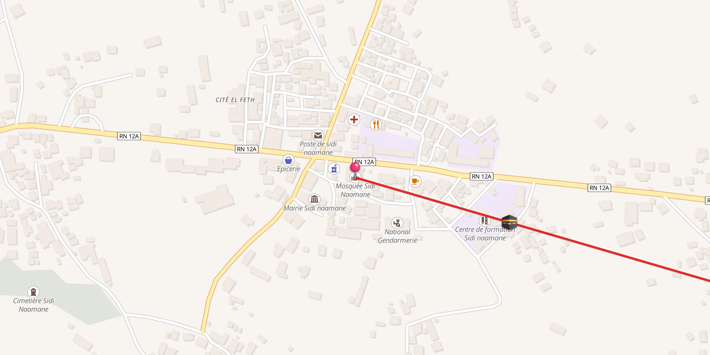 Carte de localisation : Mosquée Sidi Naamane