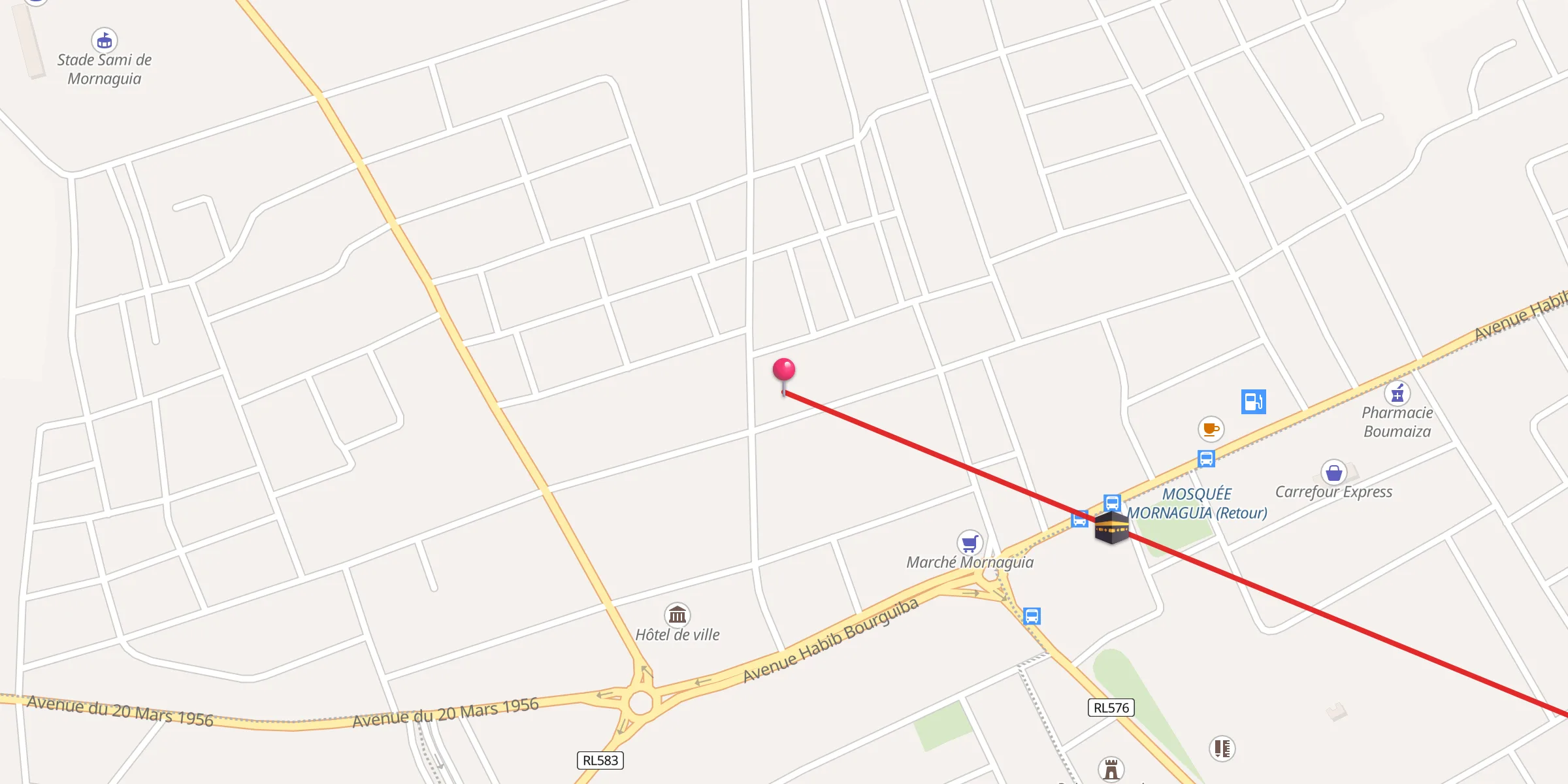 Carte de localisation : مسجد