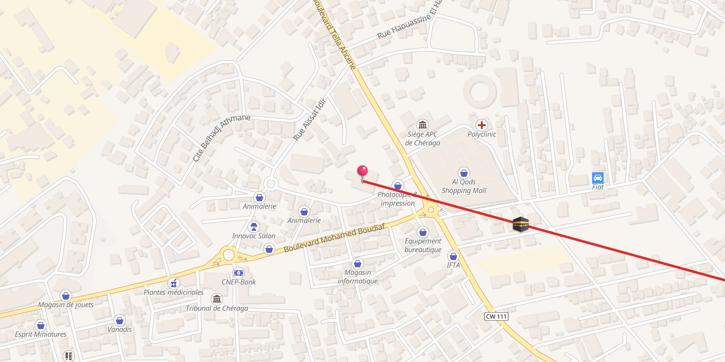 Carte de localisation : Mosquée Ennour