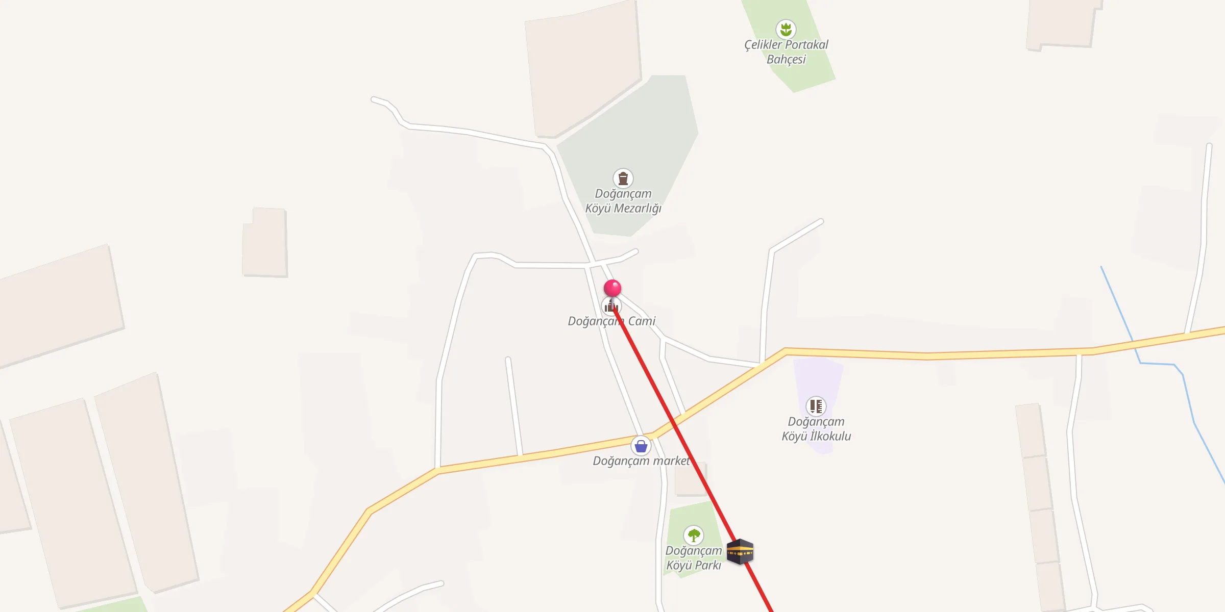 Carte de localisation : Doğançam Cami