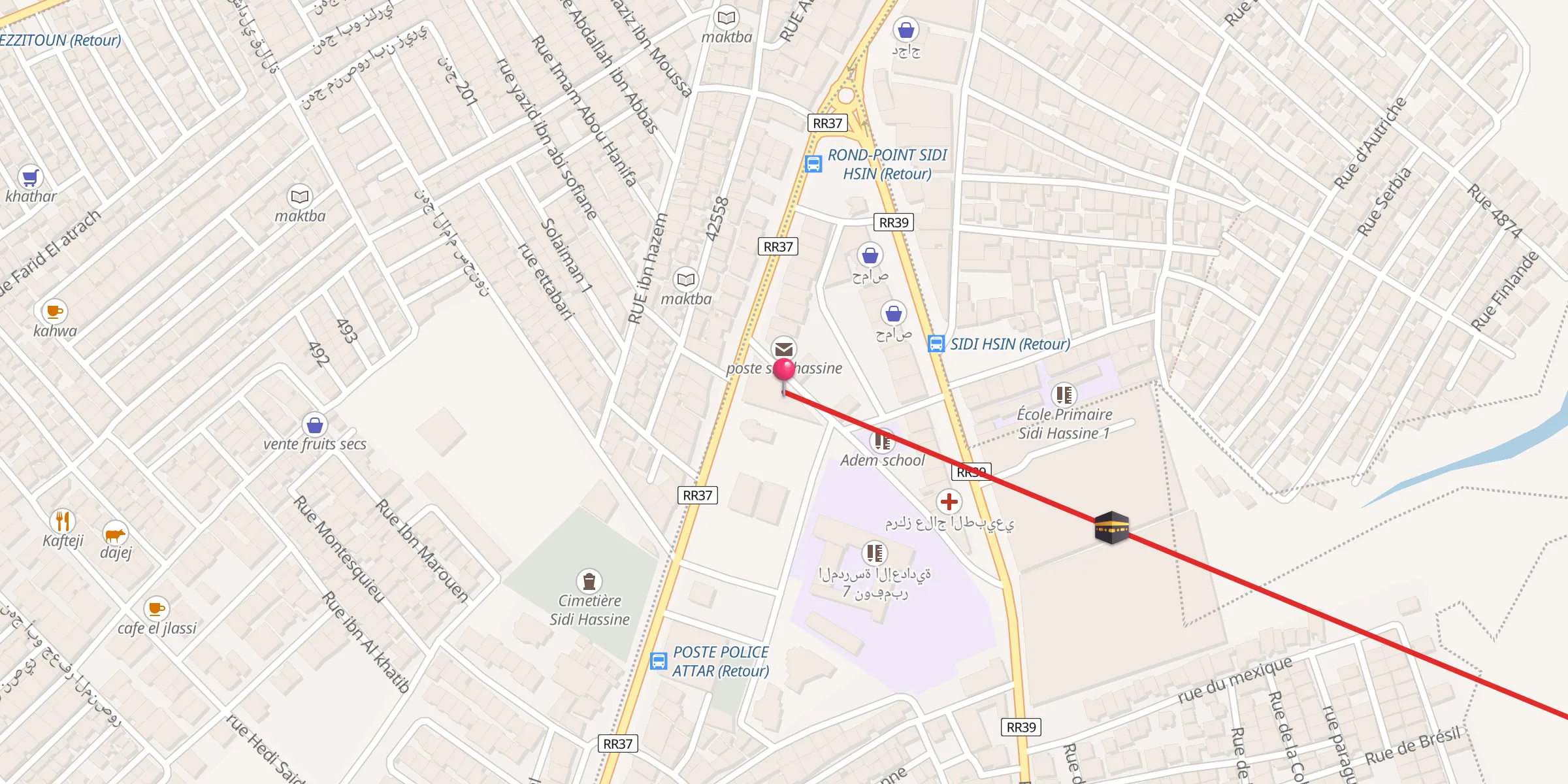 Carte de localisation : جامع الطارق
