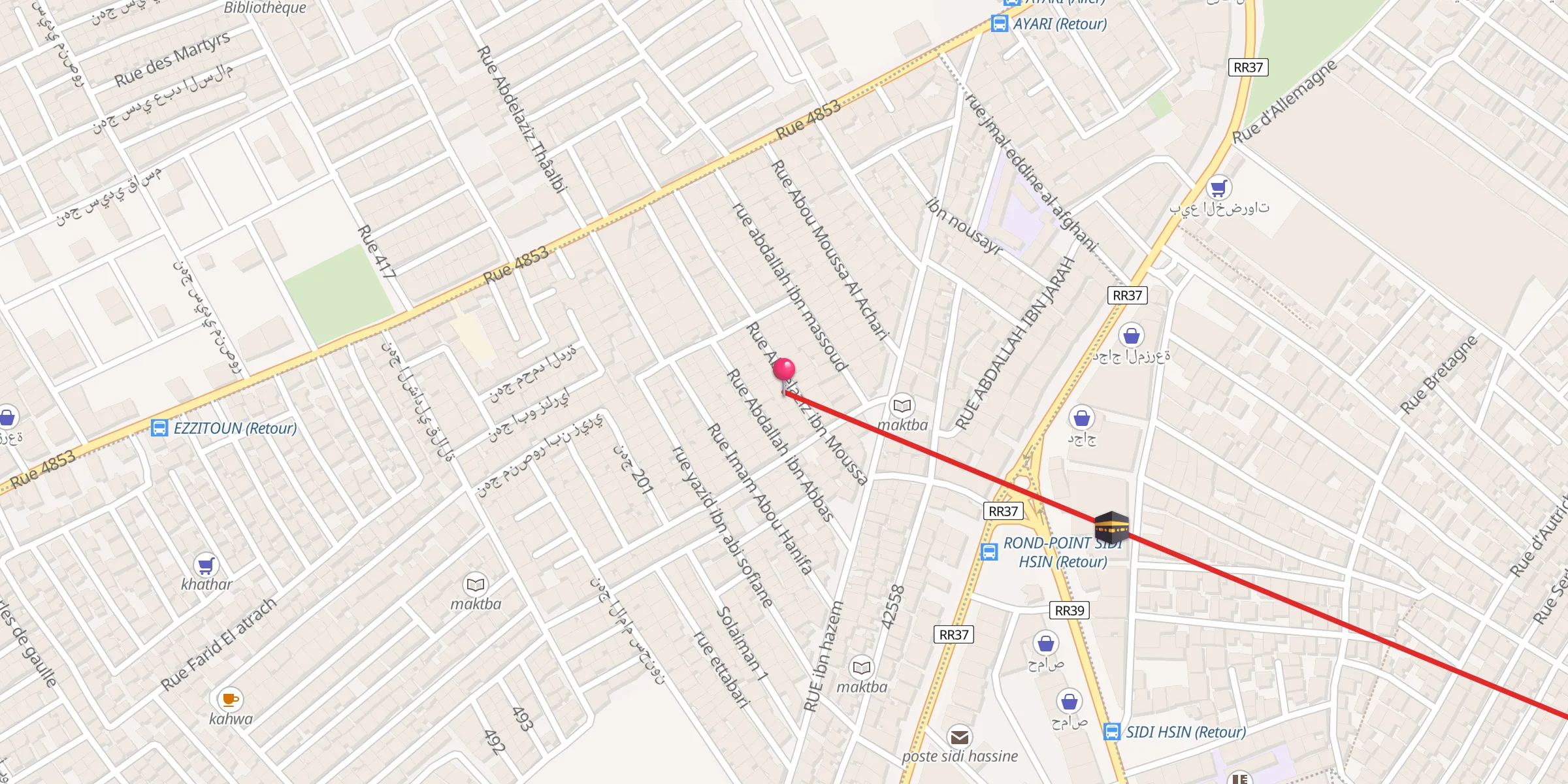 Carte de localisation : مسجد الهدى