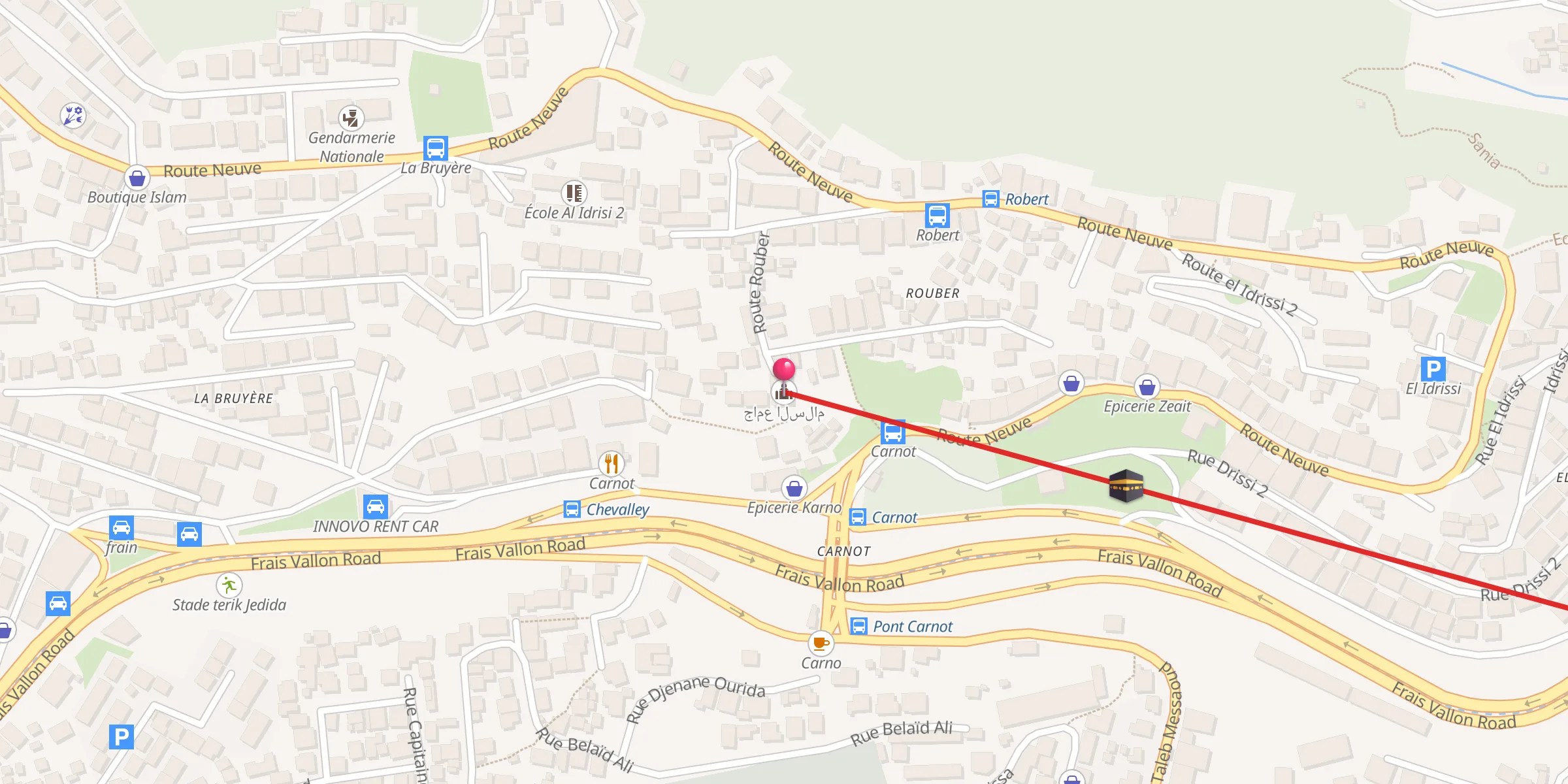 Carte de localisation : جامع السلام