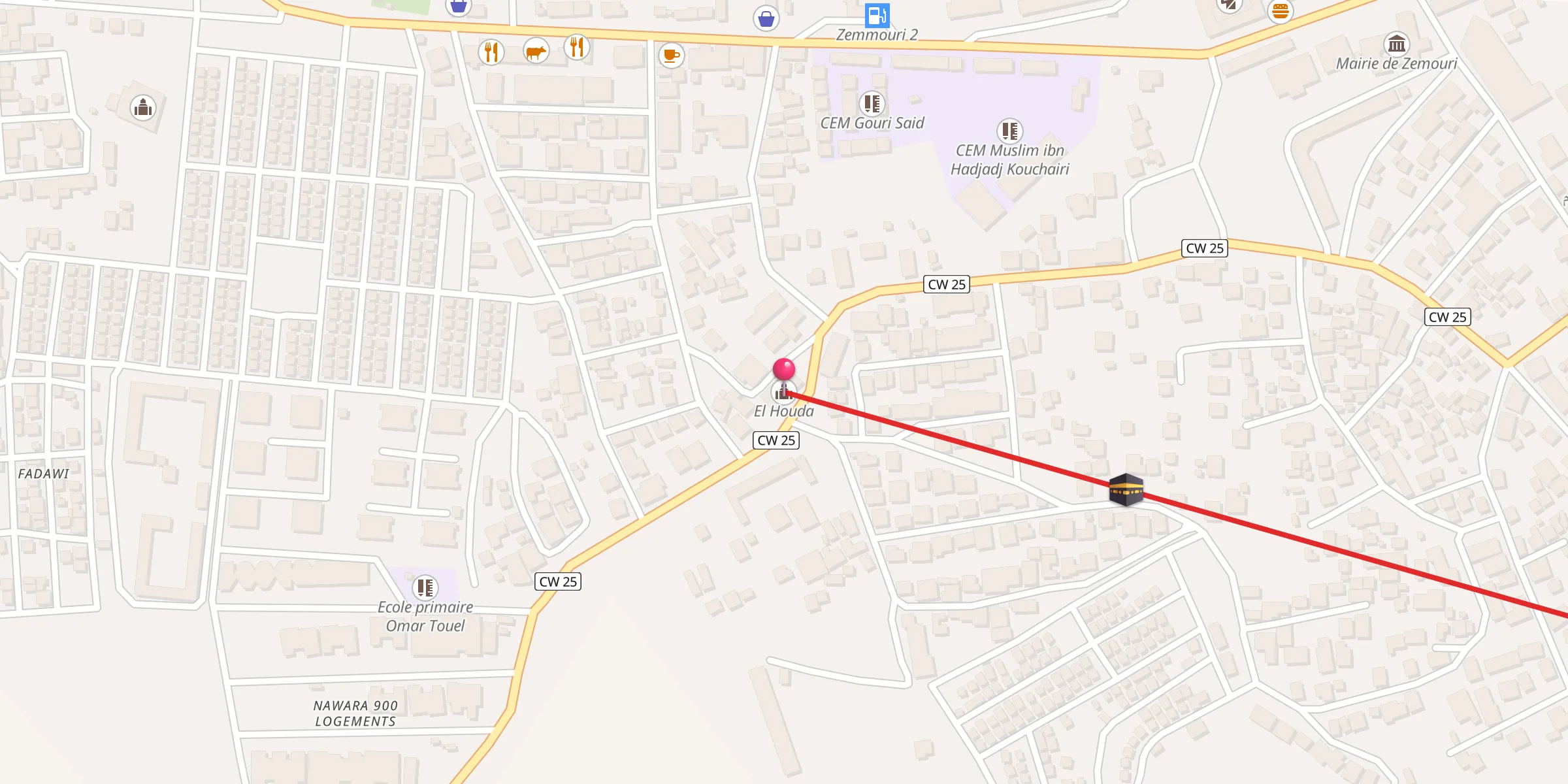 Carte de localisation : El Houda الهدى