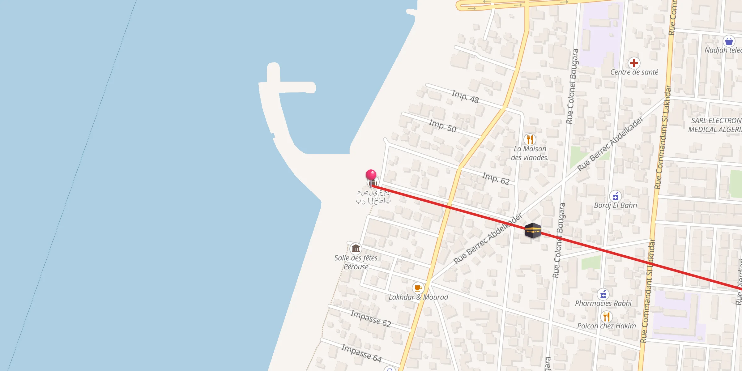 Carte de localisation : مصلى عمر بن الخطاب