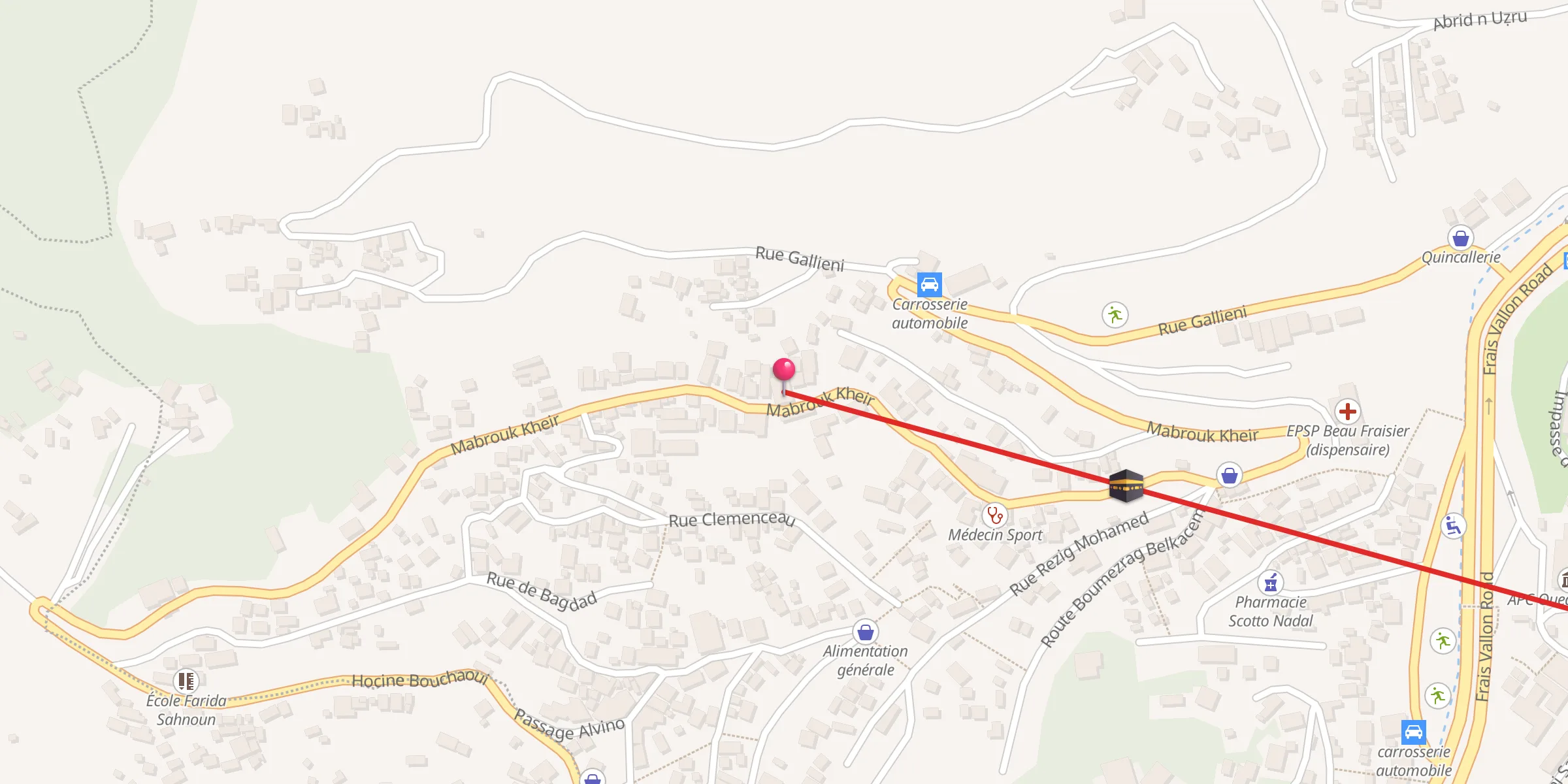 Carte de localisation : Mosquée Abi Hamed el Ghazali
