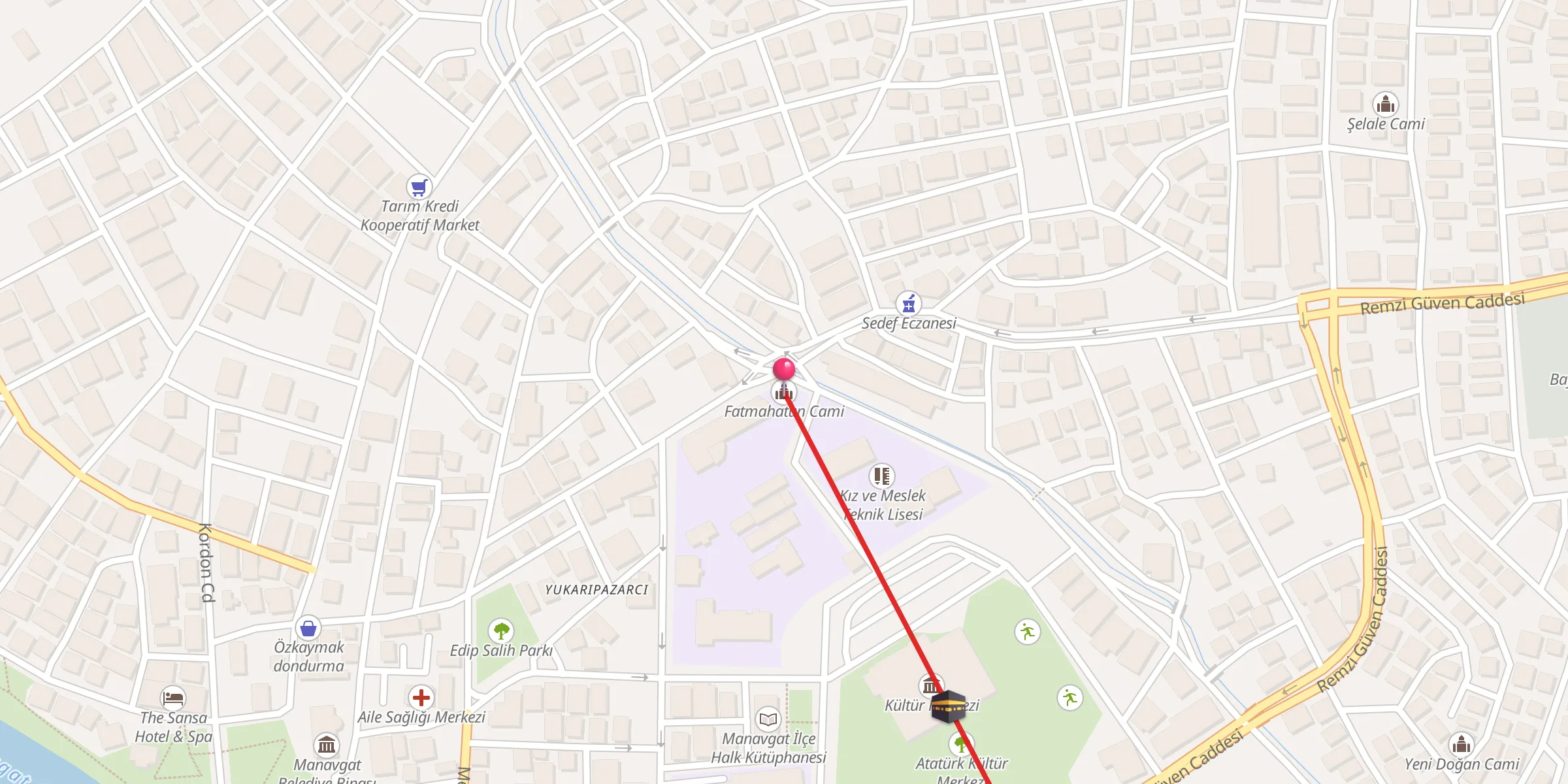 Carte de localisation : Fatmahatun Cami