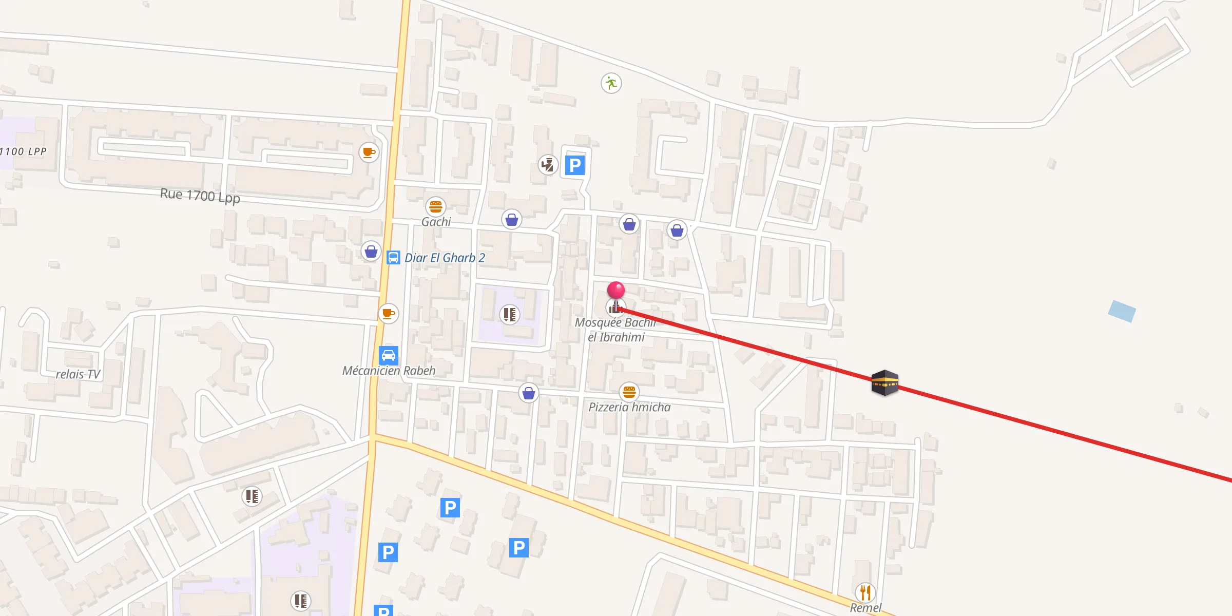 Carte de localisation : Mosquée Bachir el Ibrahimi