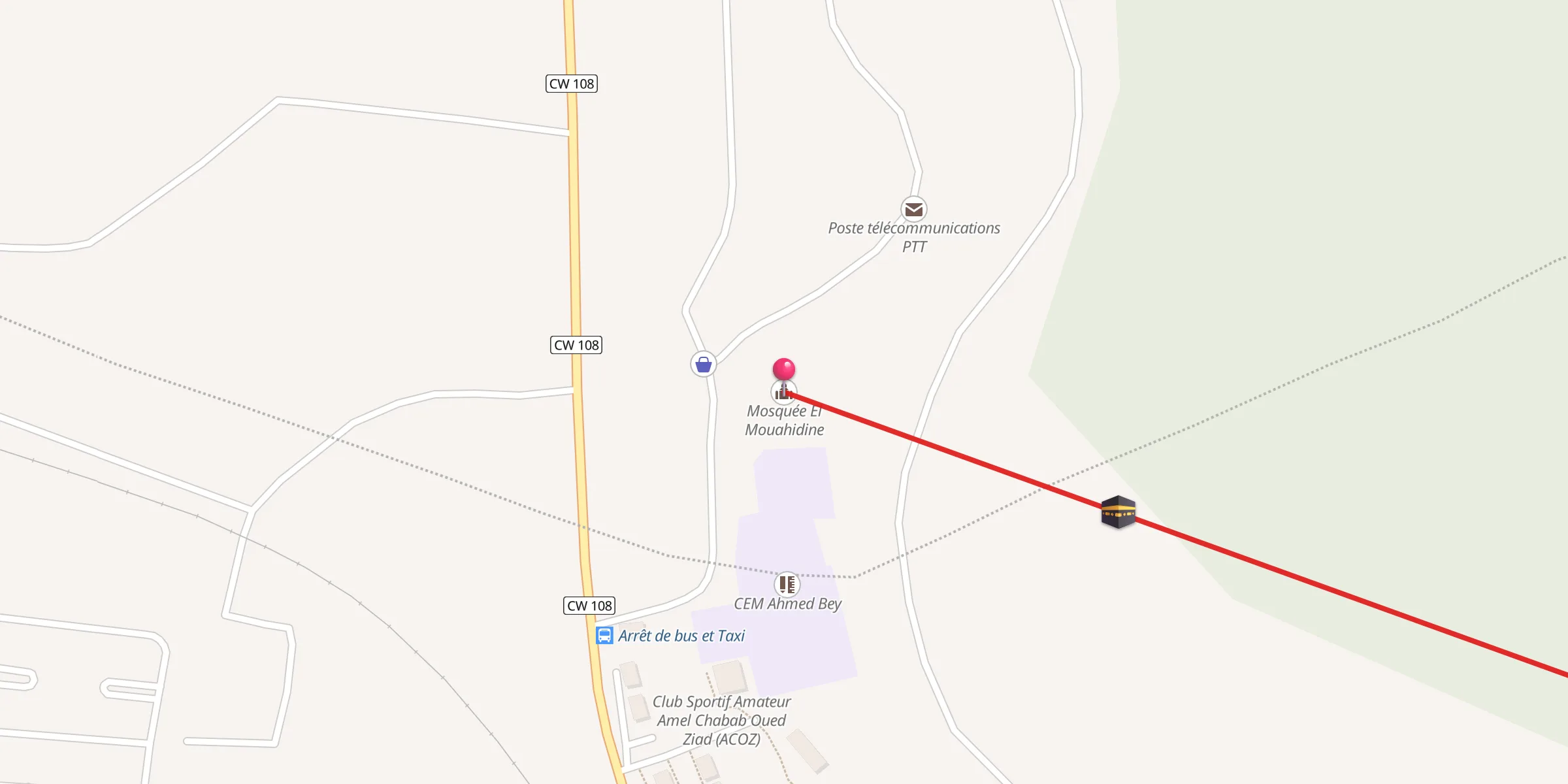 Carte de localisation : مسجد الموحدين