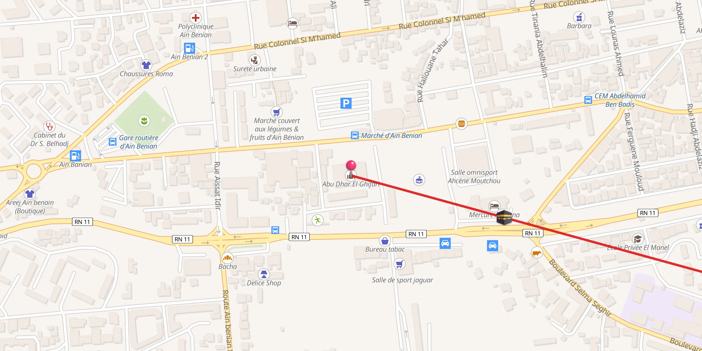 Carte de localisation : Abu Dhar El Ghifari