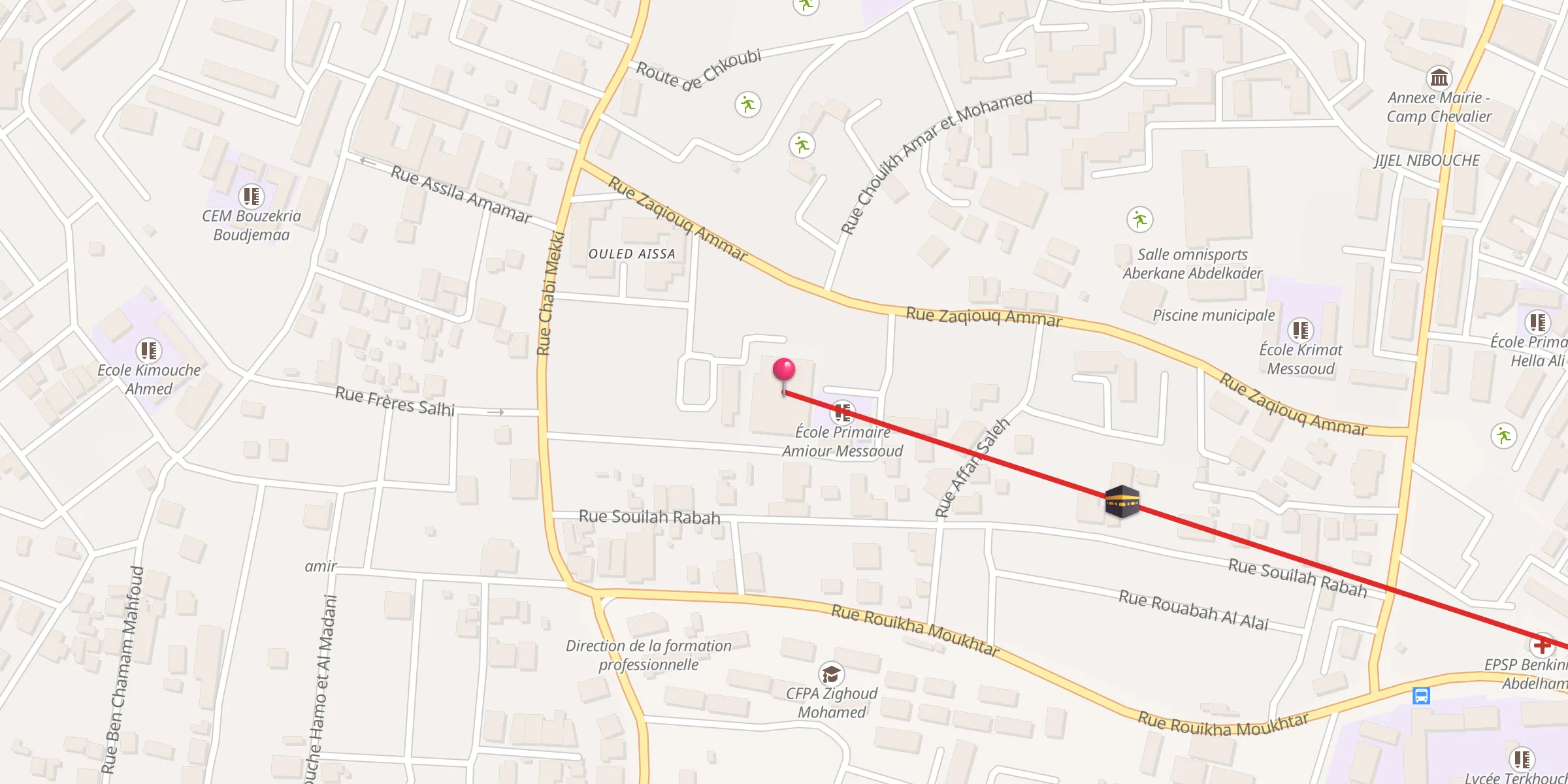 Carte de localisation : مسجد الأرقم بن أبي الأرقم