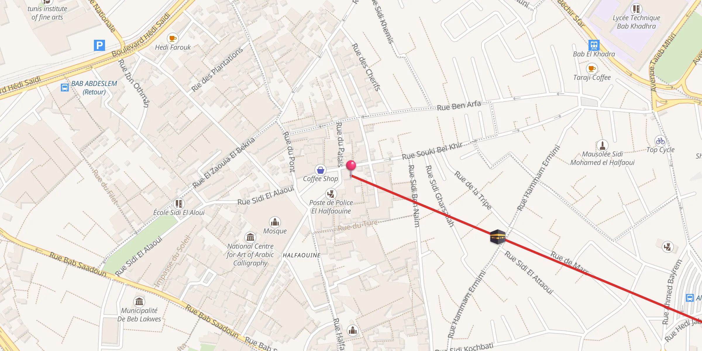 Carte de localisation : Larbi Kabadi