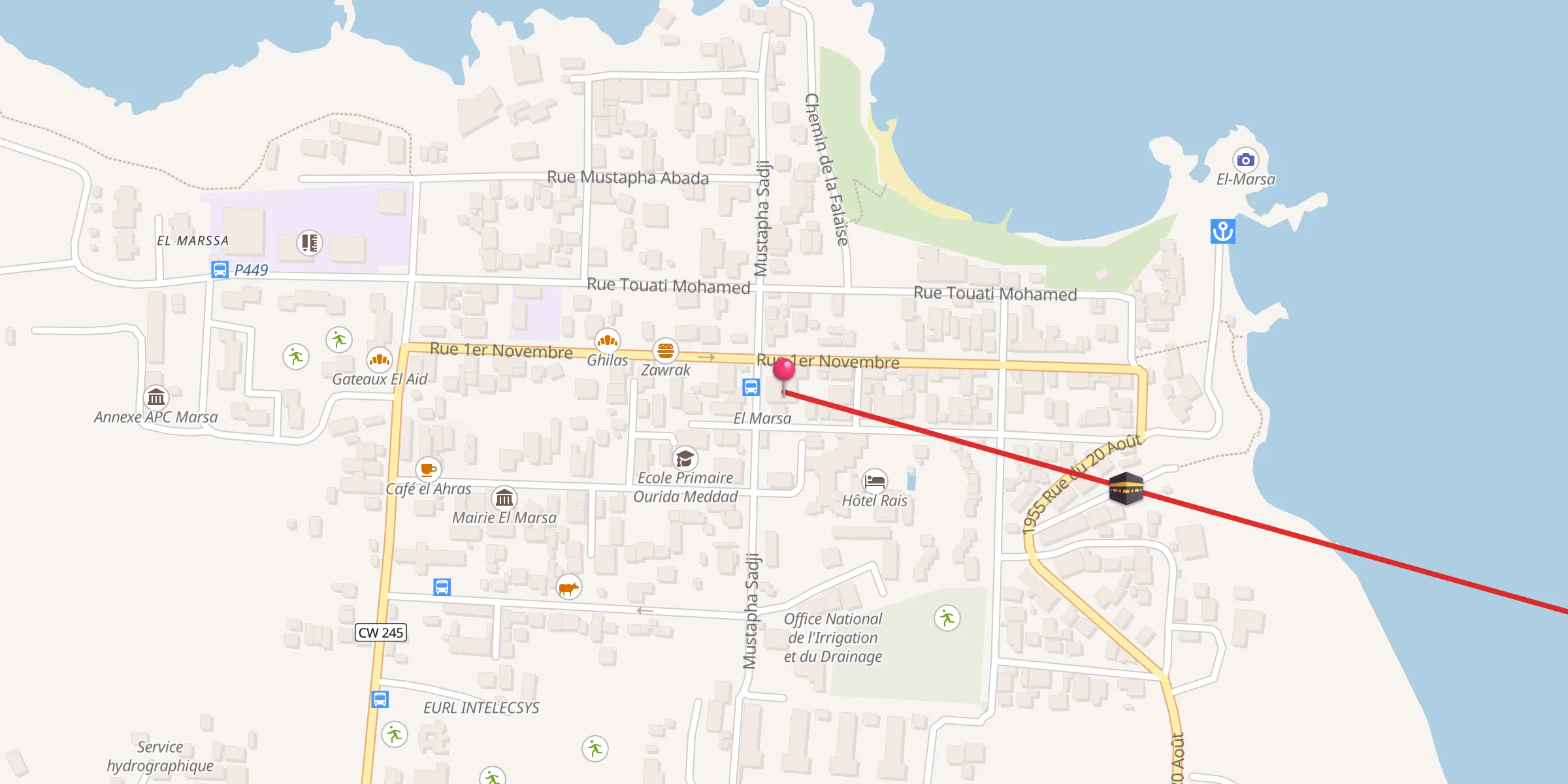 Carte de localisation : مسجد عمر بن الخطاب