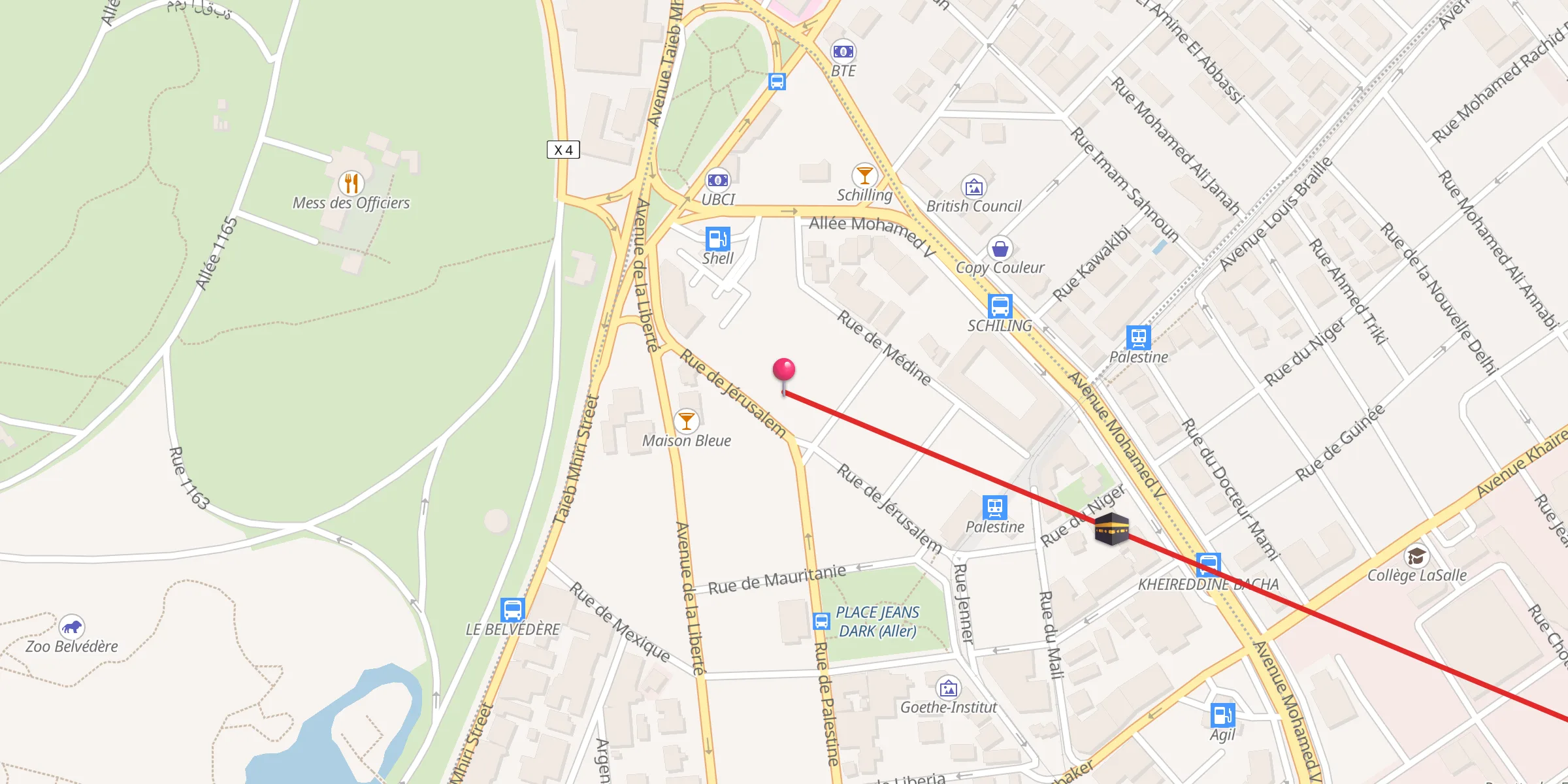 Carte de localisation : Al Quds Mosque