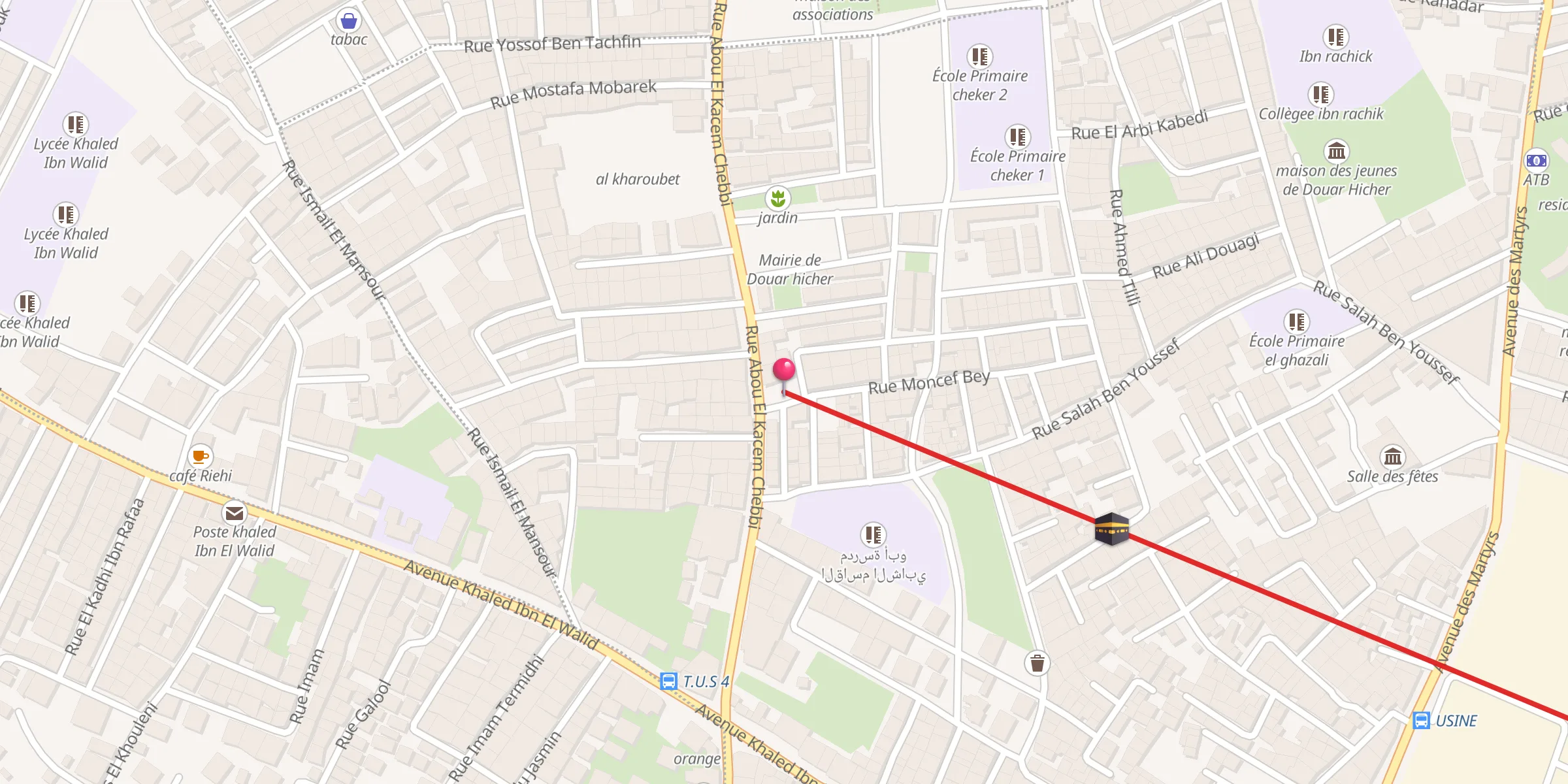 Carte de localisation : abo baker elsidik