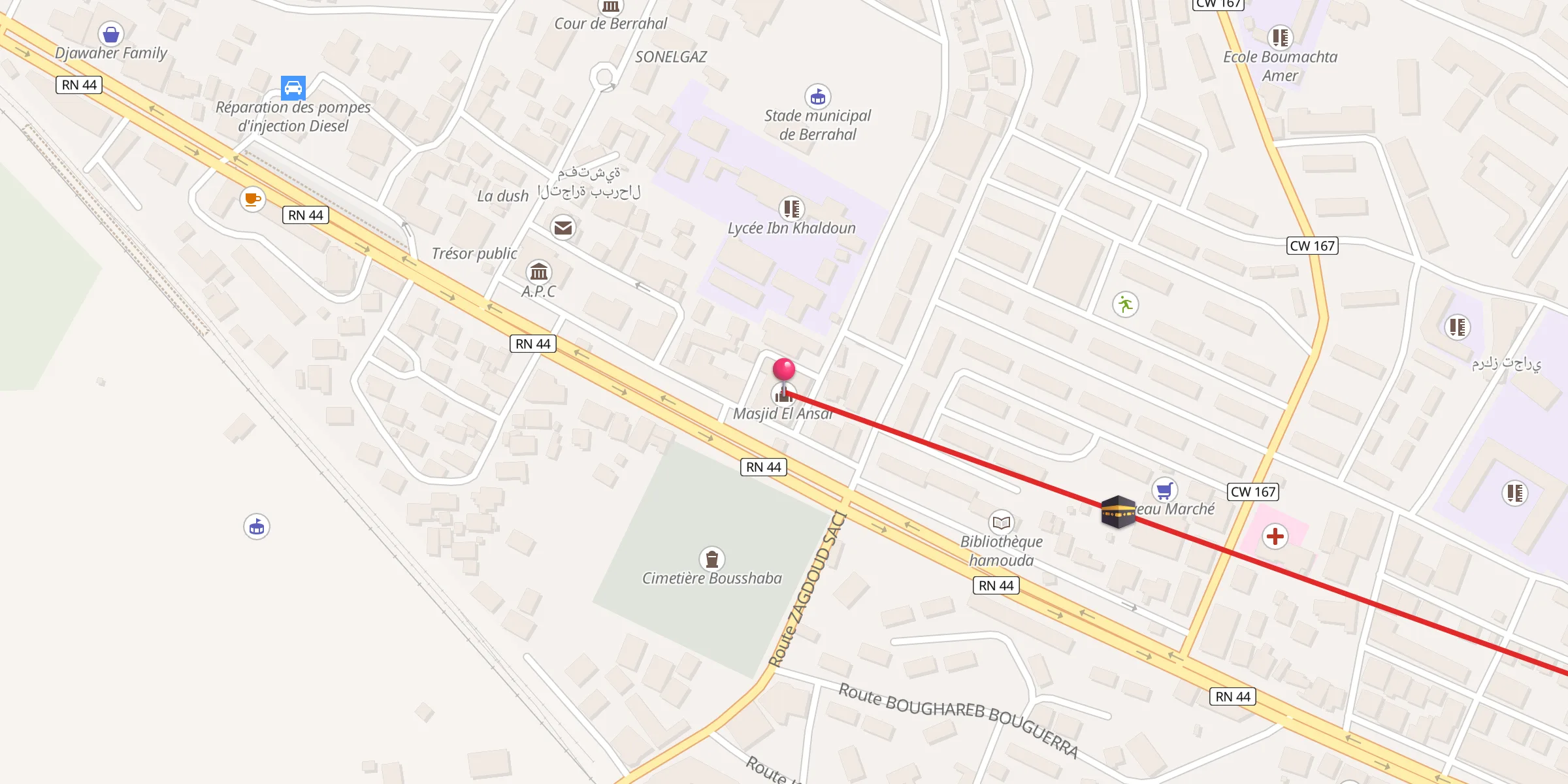 Carte de localisation : مسجد الأنصار