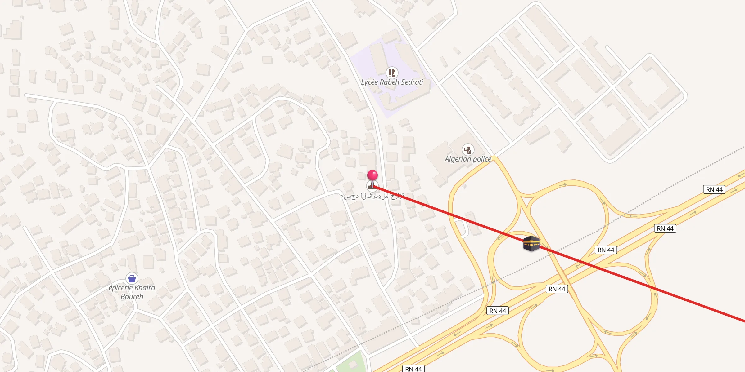 Carte de localisation : مسجد الفردوس خرازة