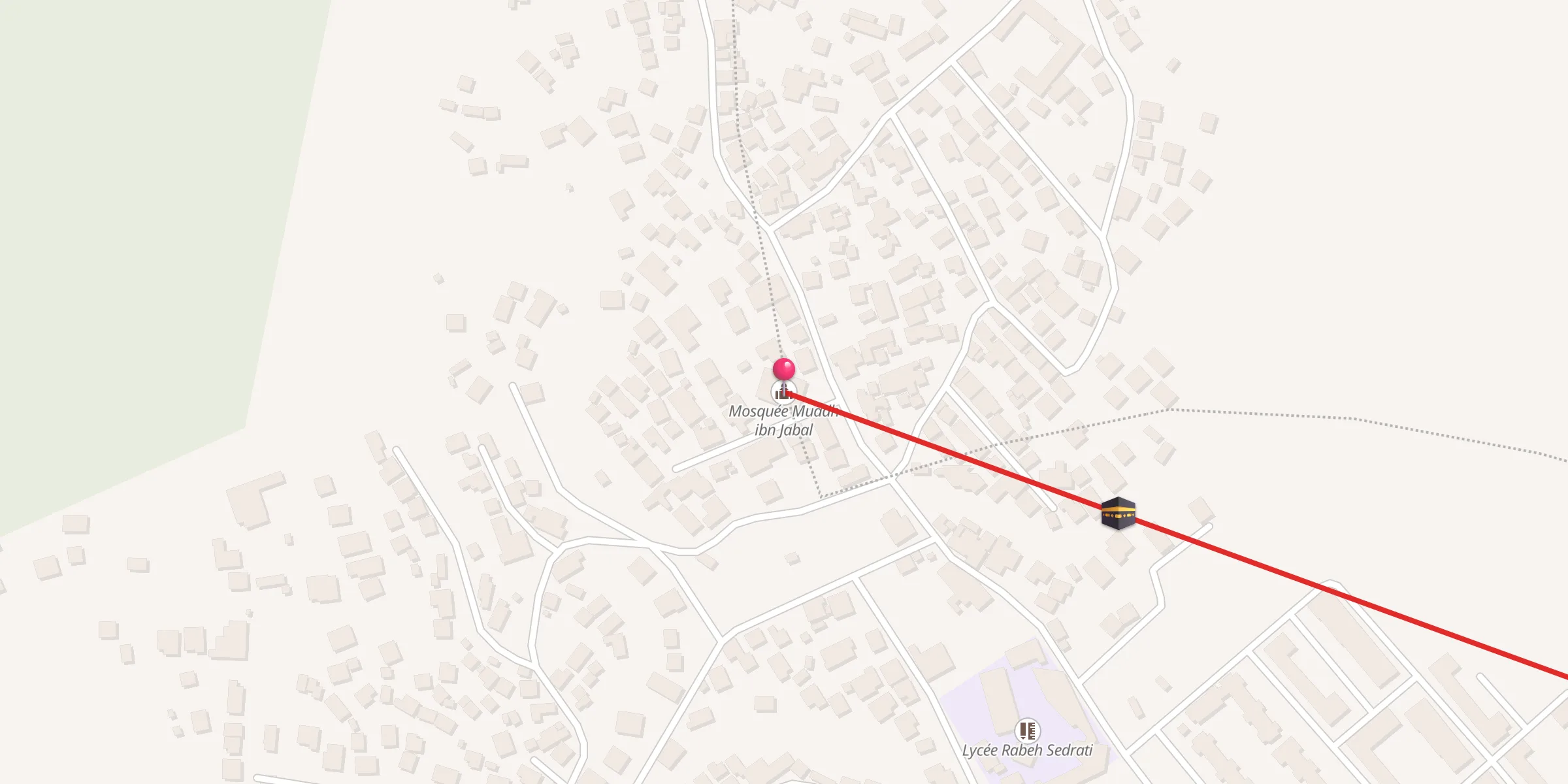 Carte de localisation : مسجد معاذ بن جبل خرازة