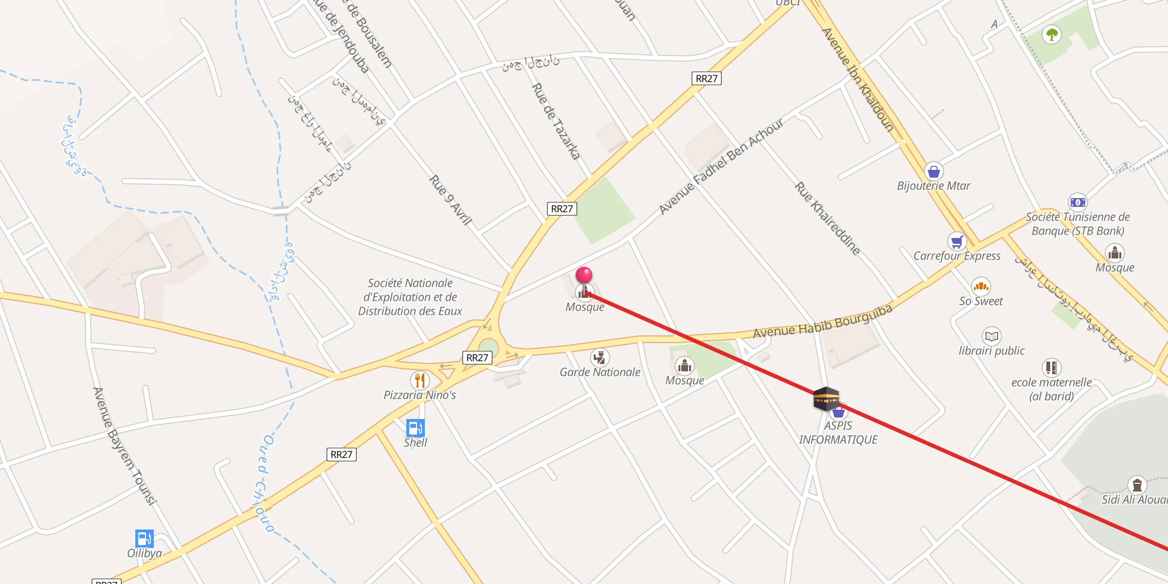 Carte de localisation : جامع الإخلاص