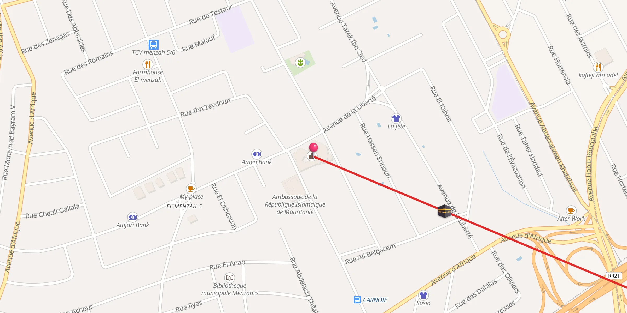 Carte de localisation : Mosquée