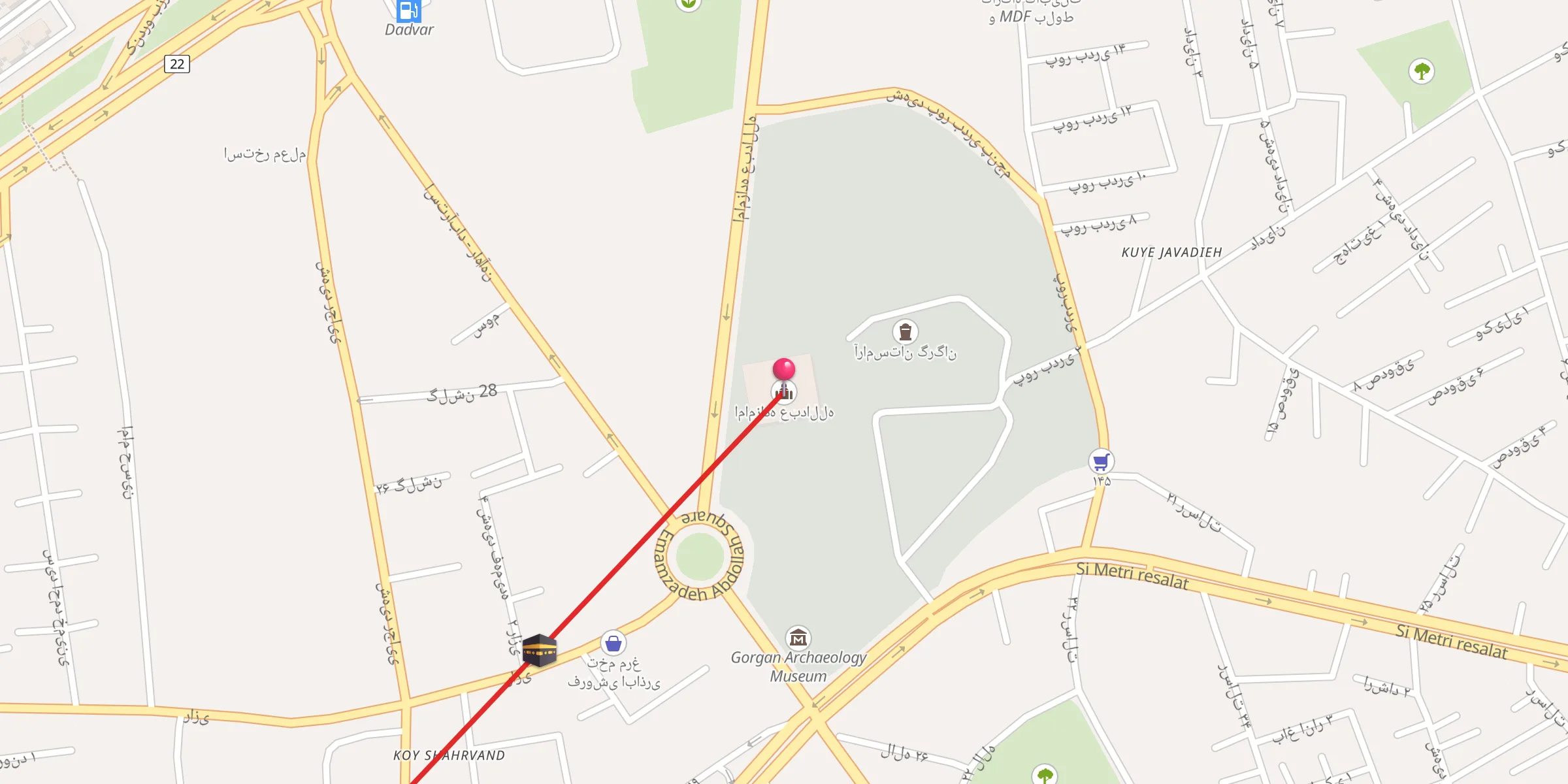 Carte de localisation : امامزاده عبدالله