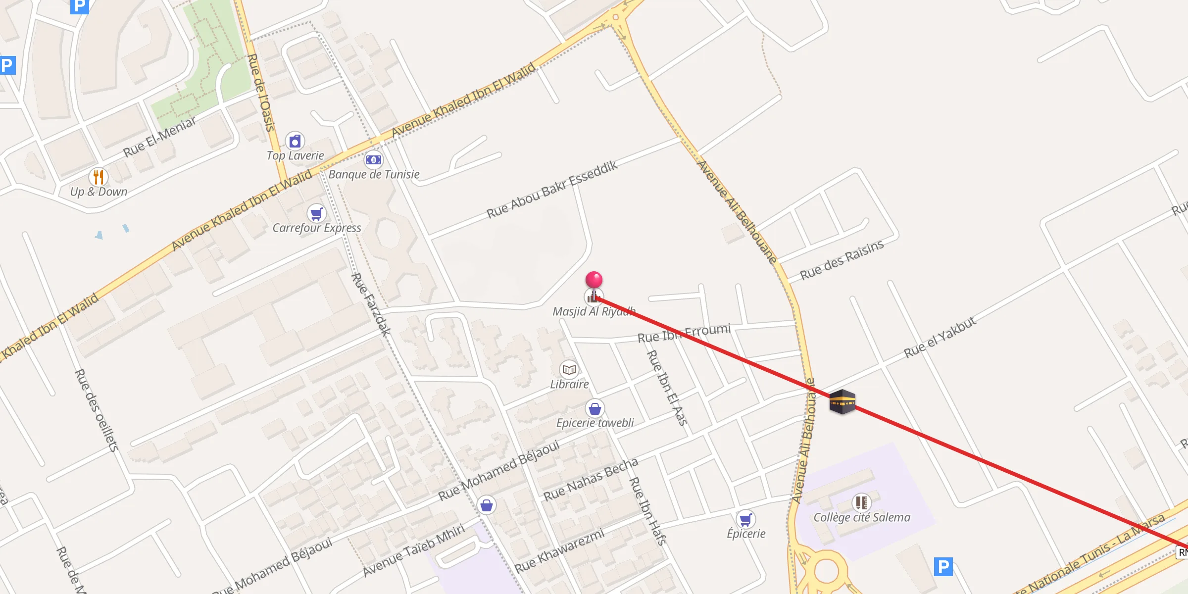 Carte de localisation : جامع الرياض